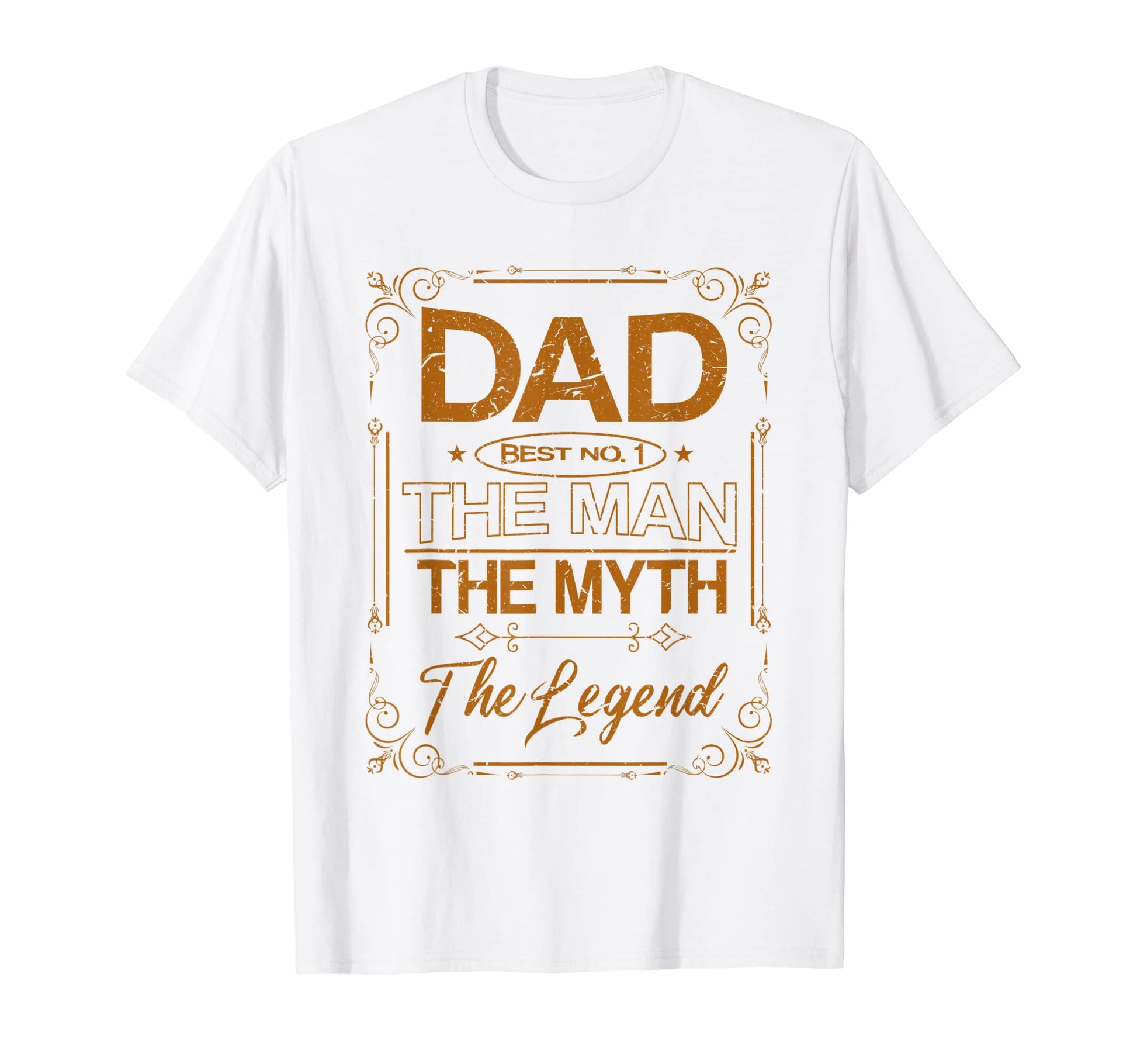 Dad Best No 1 Myth Legend Dad Father T-Shirt - Minimalist Print Unisex - T-Shirt, Sweatshirt, Hoodie