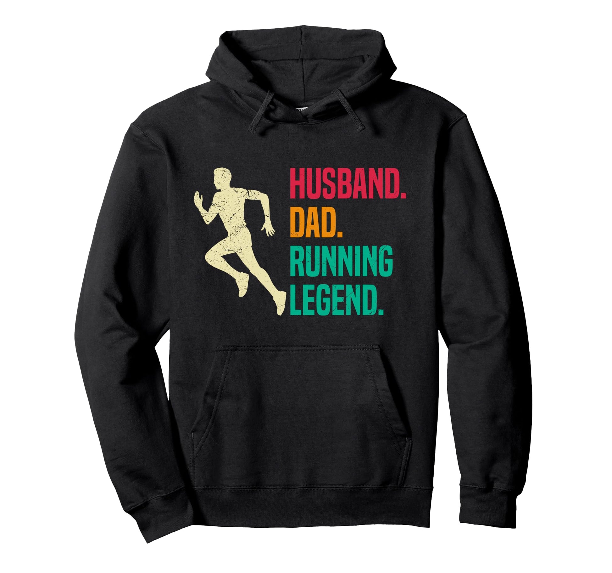 Father Husband Dad Running Legend Funny Hoodie - Aesthetic Graphic Unisex - T-Shirt, Sweatshirt, Hoodie