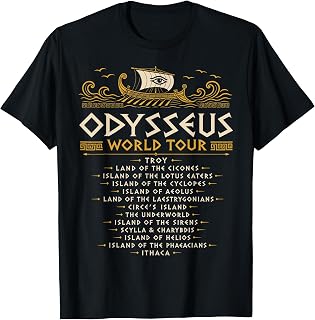 Greek Mythology Odysseus World Tour Ancient Greece History T-Shirt Unisex T-shirt, Sweatshirt, Hoodie, Long Sleeve Tee - T-Shirt, Sweatshirt, Hoodie