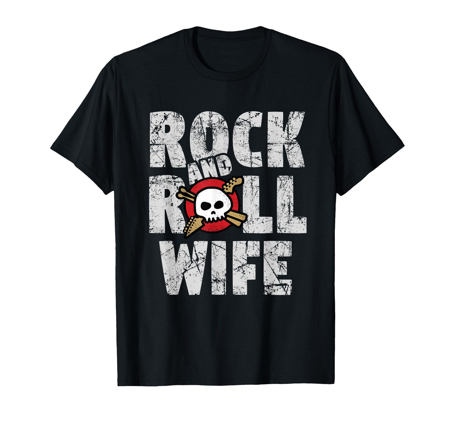 Rock And Roll Wife Skull Logo Rocker T-Shirt - Aesthetic Graphic Unisex - T-Shirt, Sweatshirt, Hoodie