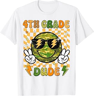 Retro 4th Grade Back to School Boys First Grade Dude Camo T-Shirt Unisex T-shirt, Sweatshirt, Hoodie, Long Sleeve Tee - T-Shirt, Sweatshirt, Hoodie