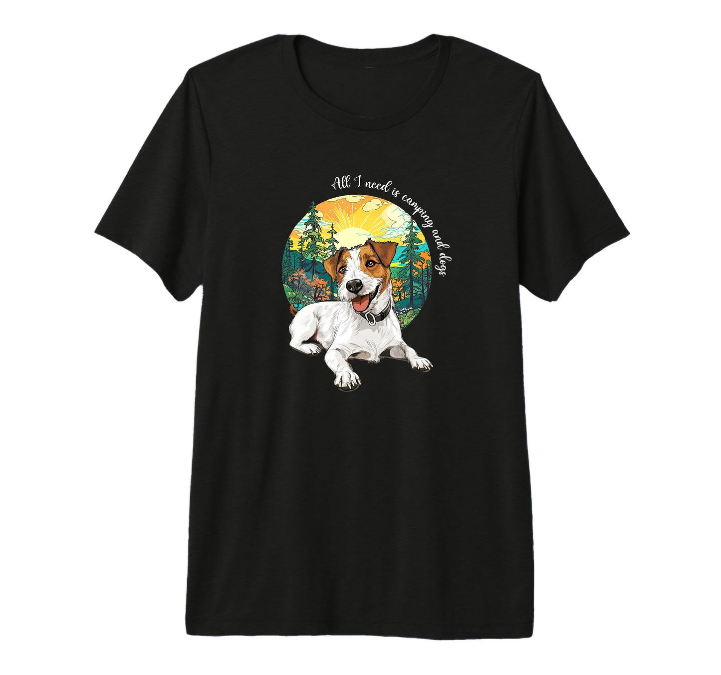 Camping And Dogs Nature Parson T-Shirt - Aesthetic Graphic Men Women - T-Shirt, Sweatshirt, Hoodie