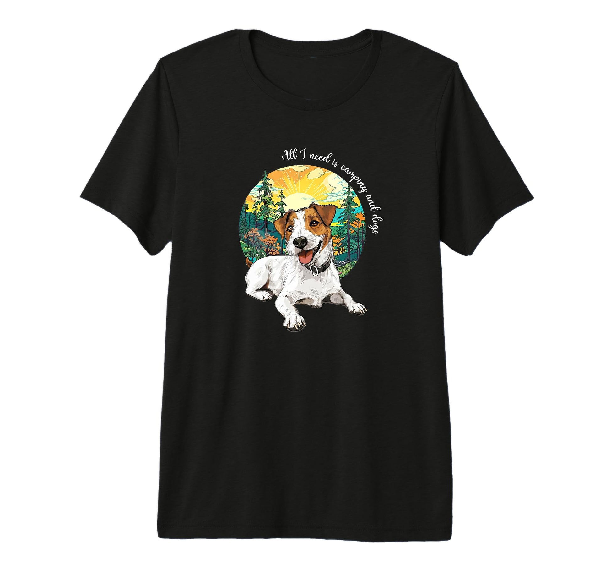 Camping And Dogs Nature Parson T-Shirt - Aesthetic Graphic Men Women - T-Shirt, Sweatshirt, Hoodie