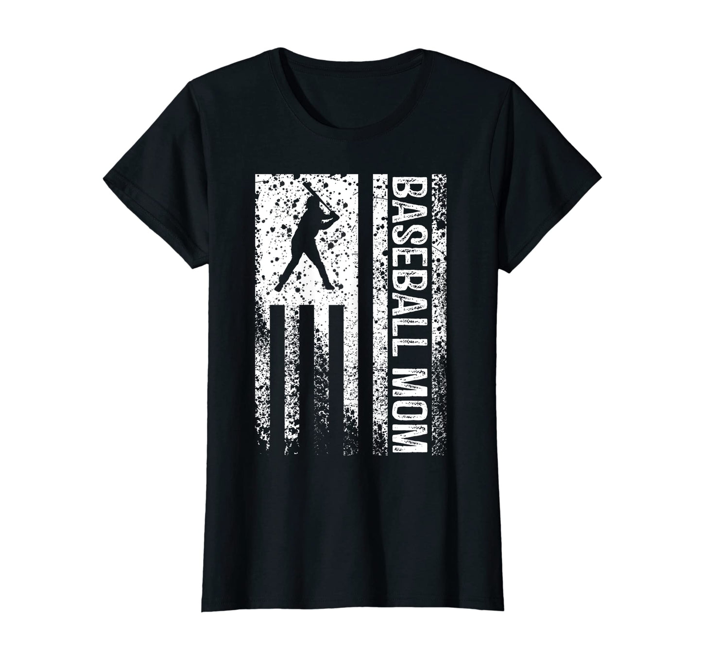 Womens Baseball Mom Distressed T-Shirt - Unique Graphic for Adults - T-Shirt, Sweatshirt, Hoodie