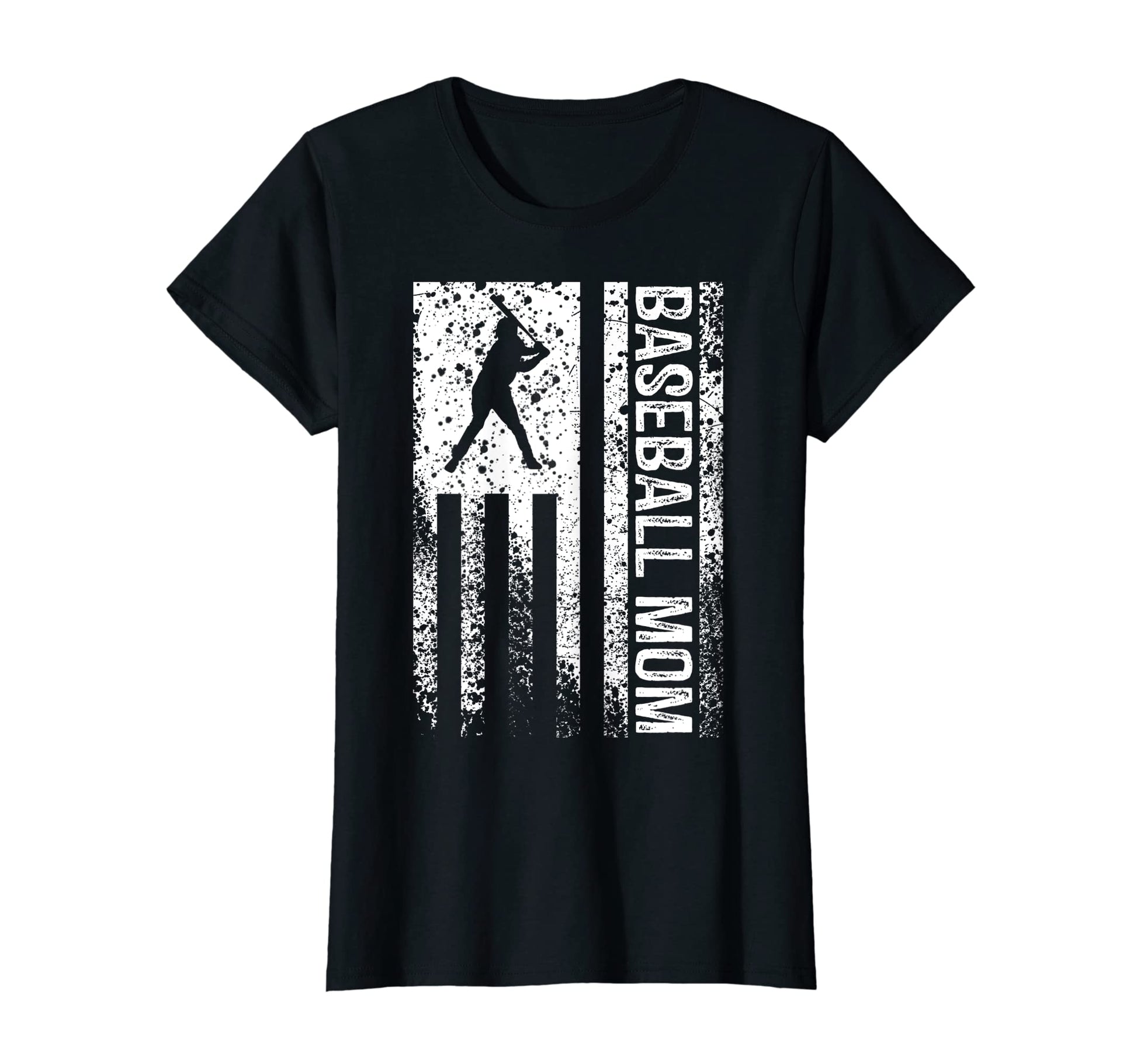 Womens Baseball Mom Distressed T-Shirt - Unique Graphic for Adults - T-Shirt, Sweatshirt, Hoodie