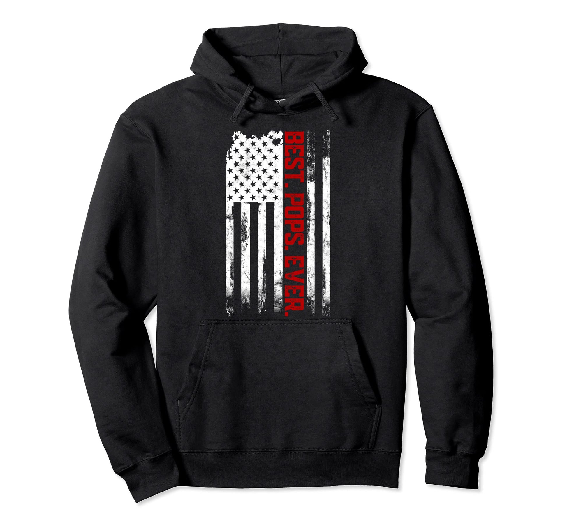 Best Pops Ever American Usa Flag Hoodie - Fun Novelty Design Unisex - T-Shirt, Sweatshirt, Hoodie