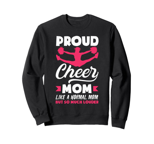Cheer Mom Cheerleader Mom Cheer Sweatshirt - Trendy Graphic for Adults - T-Shirt, Sweatshirt, Hoodie