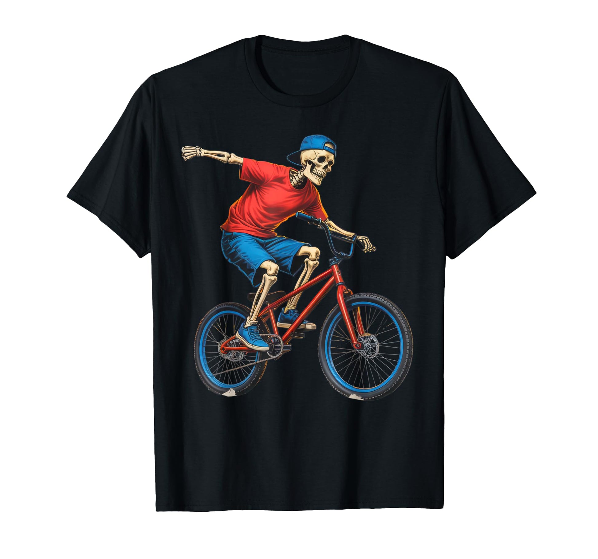 Skeleton Bmx Rider Skater Dads T-Shirt - Fun Novelty Design for Adults - T-Shirt, Sweatshirt, Hoodie