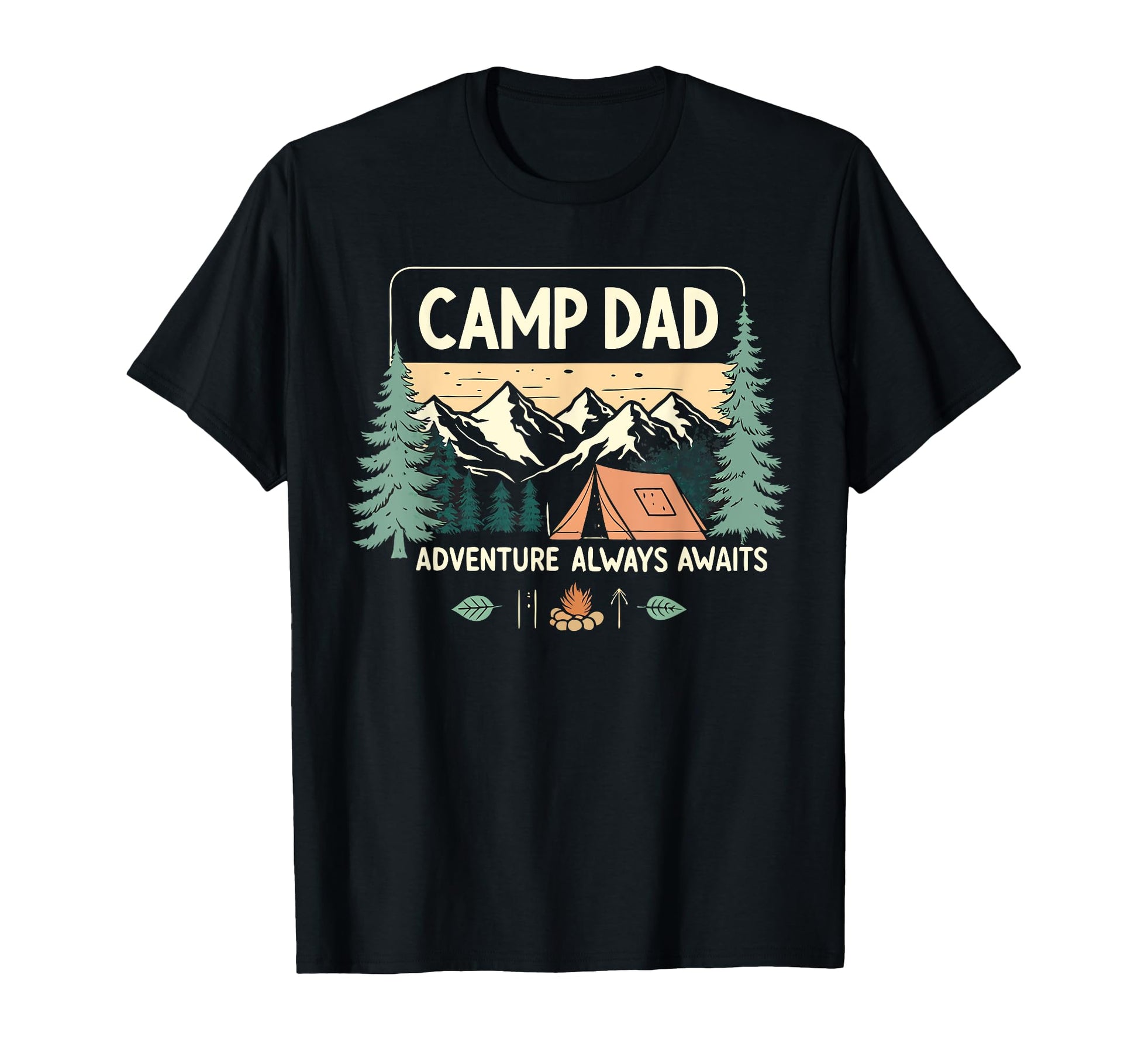 Adventure Awaits Camping Fathers Day T-Shirt - Graphic Print for Adults - T-Shirt, Sweatshirt, Hoodie