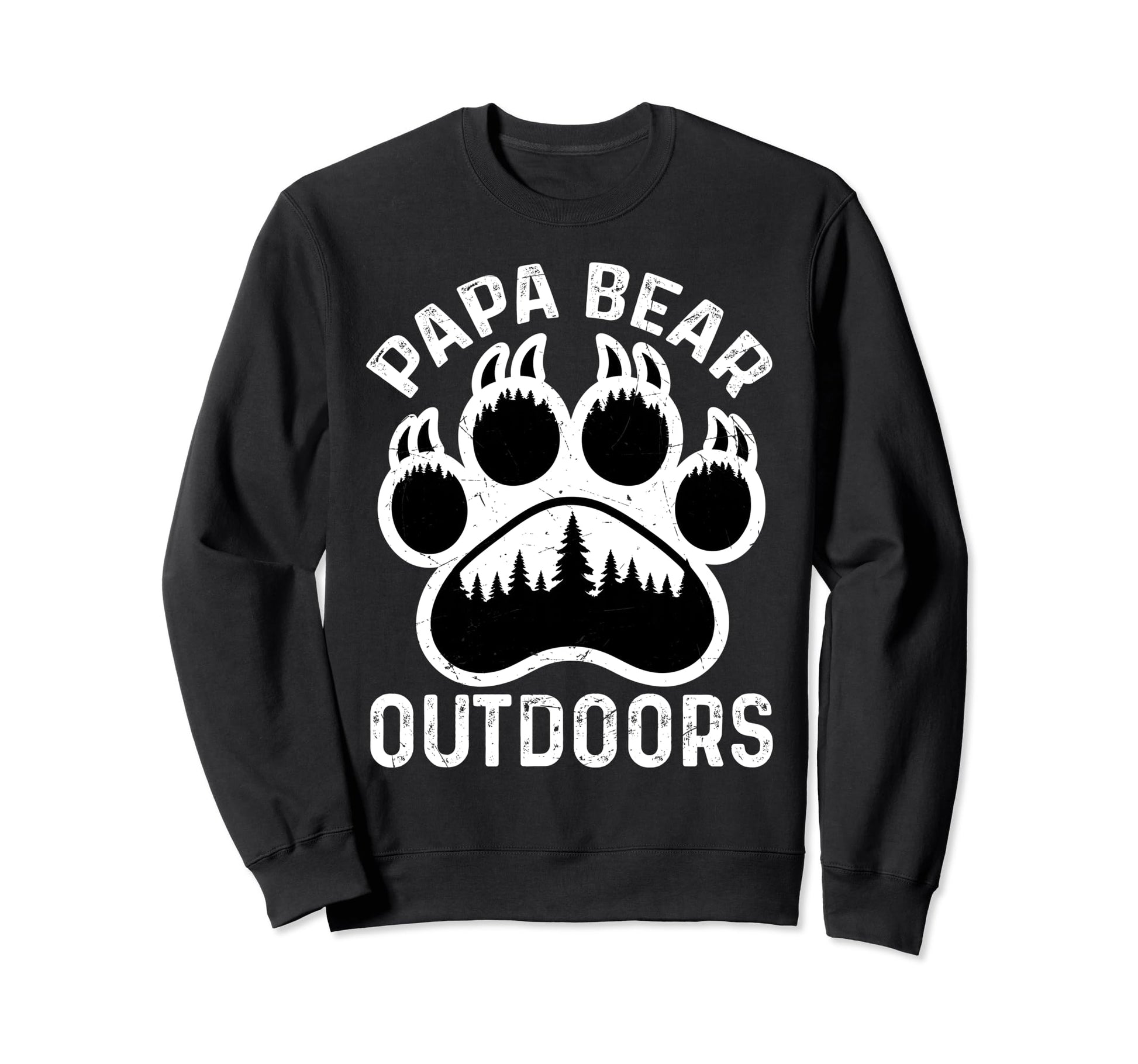 Papa Bear Outdoors Camping Dad Forest Sweatshirt - Trendy Graphic Unisex - T-Shirt, Sweatshirt, Hoodie