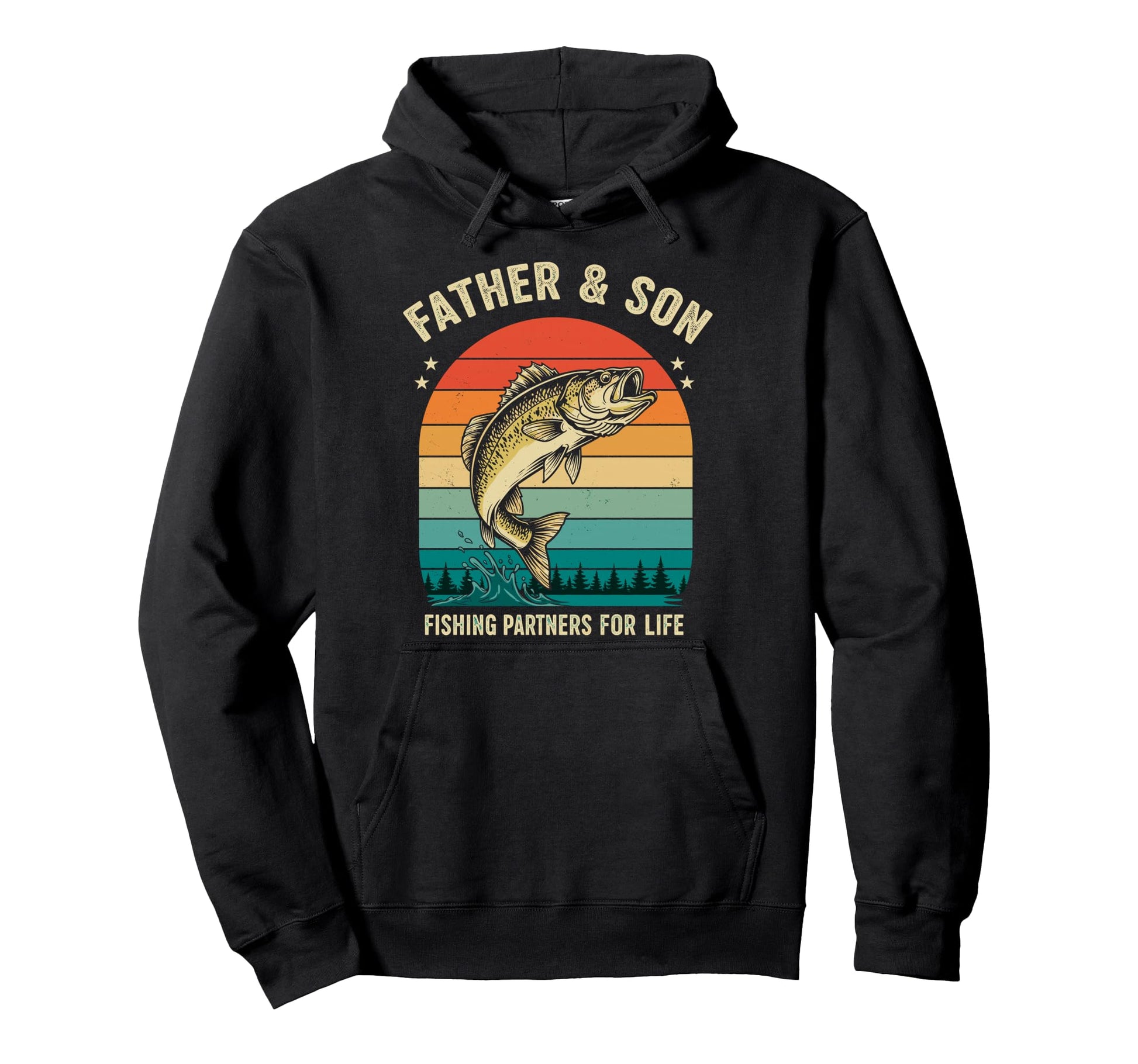 Father Son Fishing Partners Life Hoodie - Trendy Graphic Men Women - T-Shirt, Sweatshirt, Hoodie