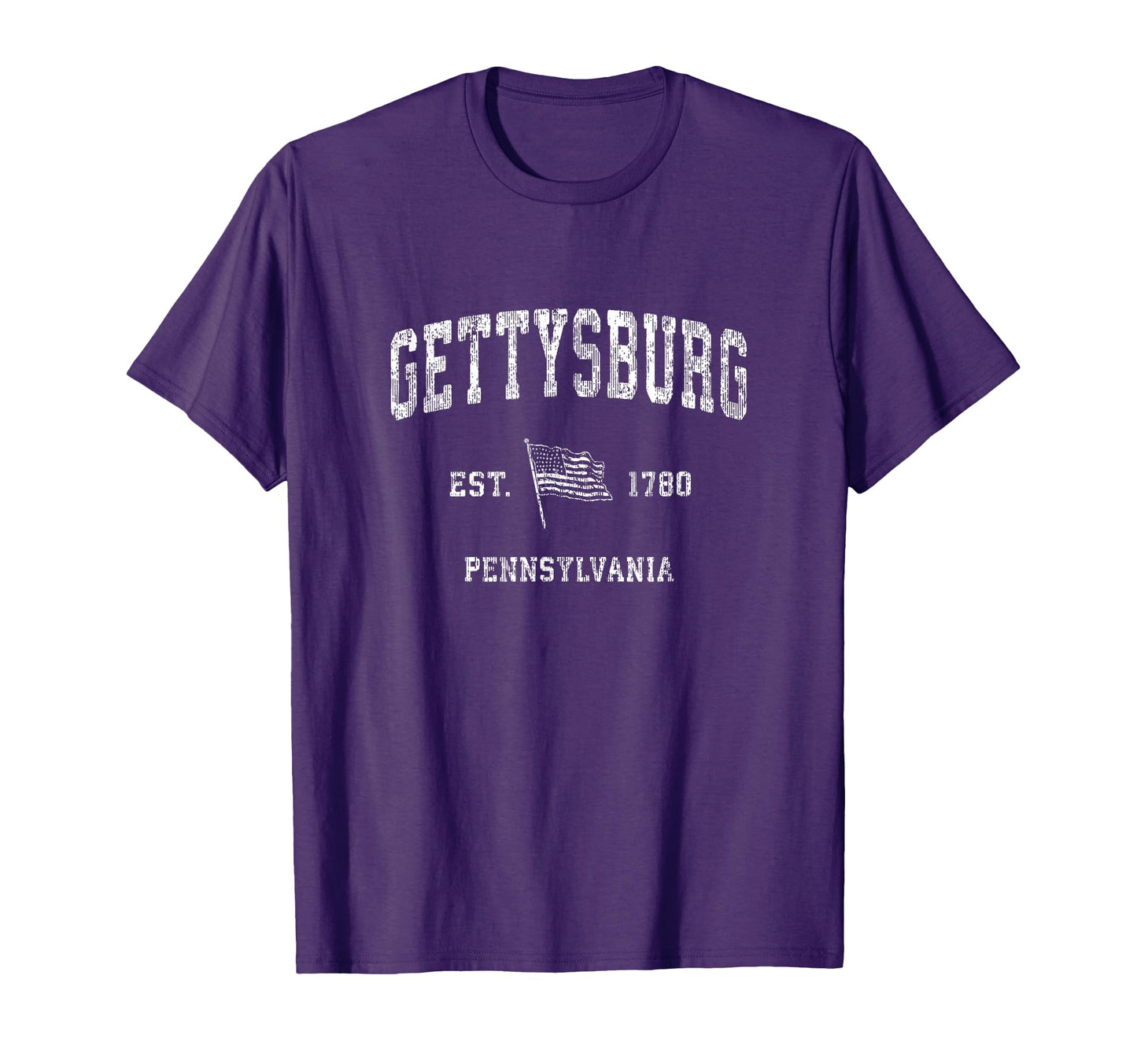 Gettysburg Pennsylvania Pa Us Flag T-Shirt - Minimalist Print Men Women - T-Shirt, Sweatshirt, Hoodie