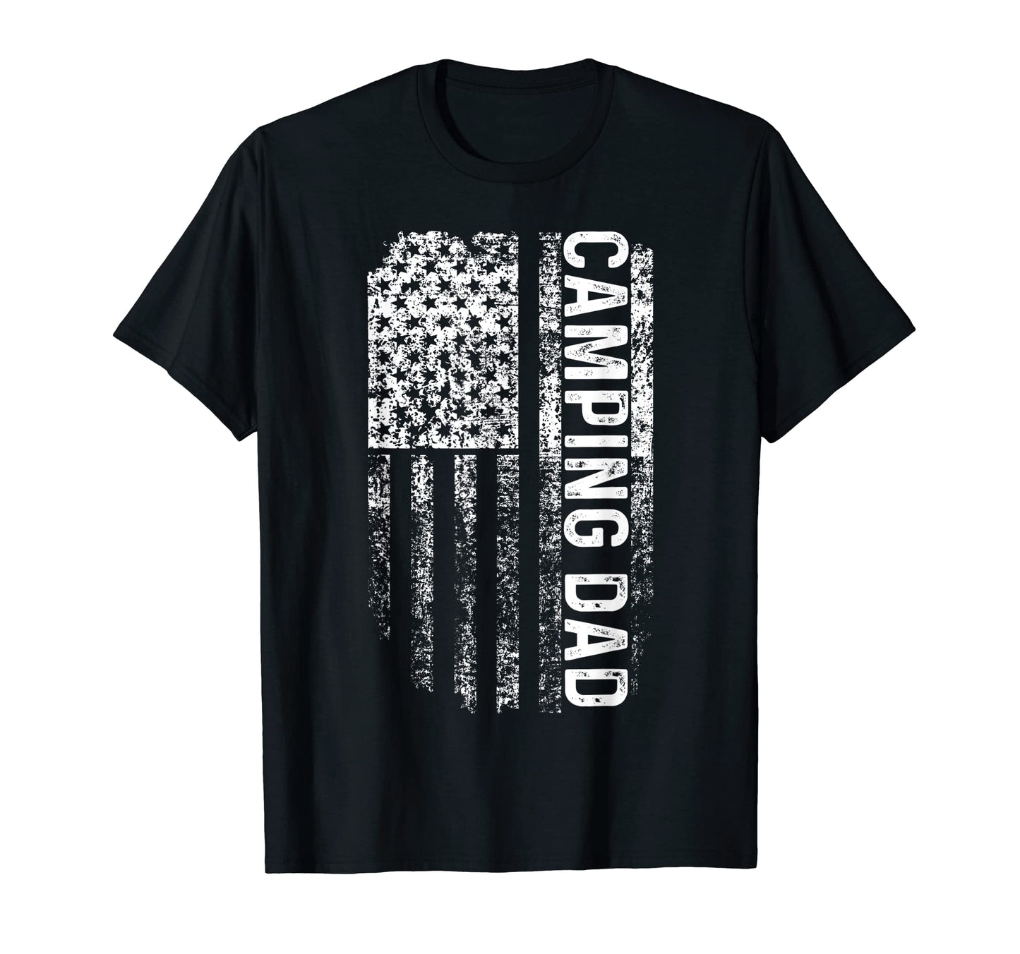 Camping Dad Usa Flag Camper Daddy Fathers T-Shirt - Trendy Graphic Unisex - T-Shirt, Sweatshirt, Hoodie