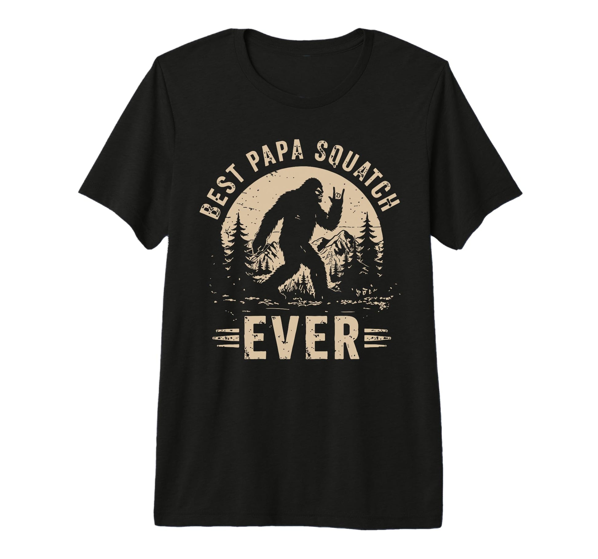 Best Papa Squatch Ever Bigfoot Dad T-Shirt - Minimalist Print for Adults - T-Shirt, Sweatshirt, Hoodie
