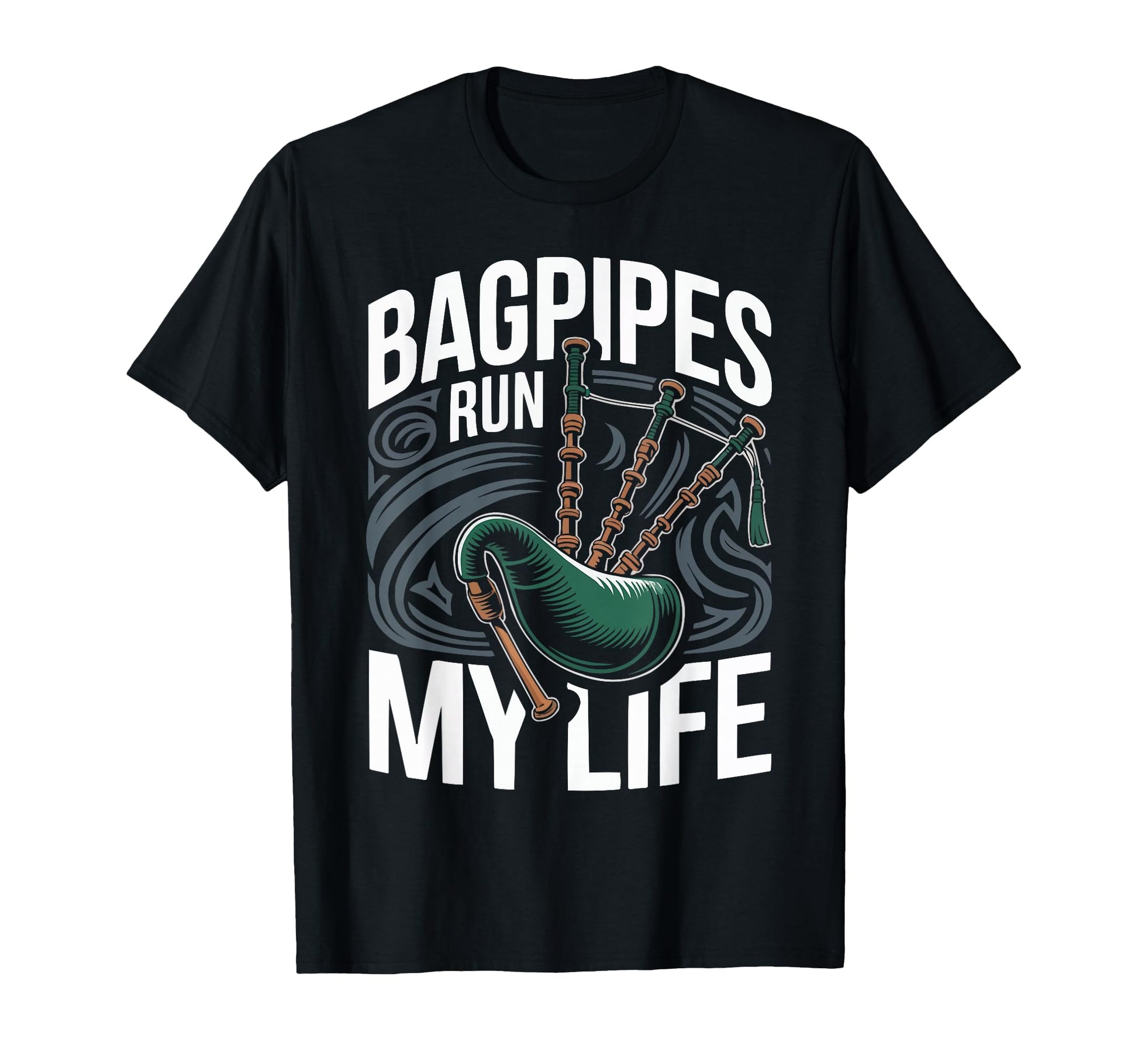 Bagpipe Player Musical Instrument T-Shirt - Casual Everyday Wear Men Women - T-Shirt, Sweatshirt, Hoodie