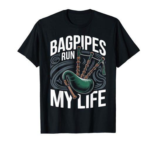 Bagpipe Player Musical Instrument T-Shirt - Casual Everyday Wear Men Women - T-Shirt, Sweatshirt, Hoodie