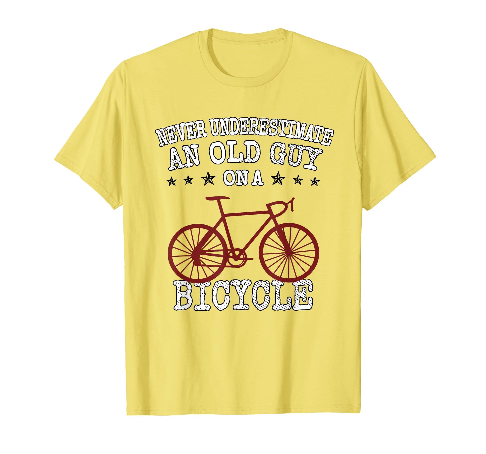 Never Underestimate Old Guy Bicycle T-Shirt - Custom Art Print for Adults - T-Shirt, Sweatshirt, Hoodie