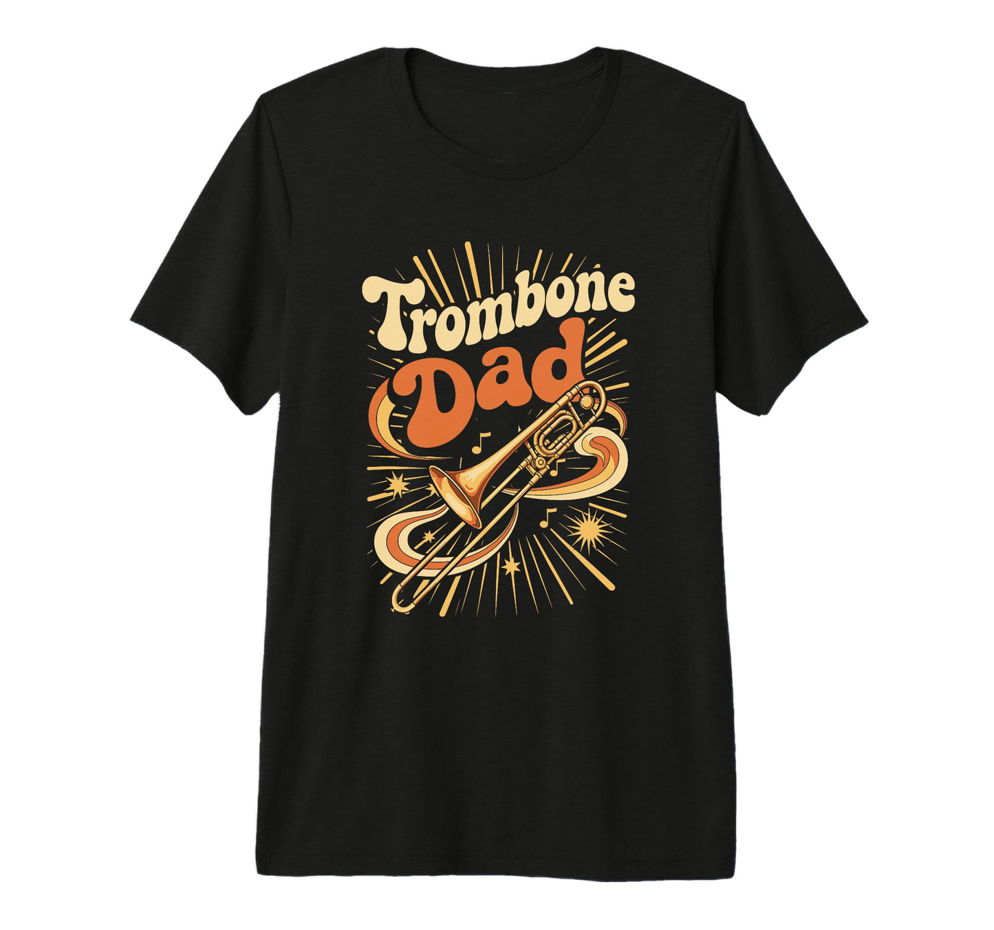Mens Trombone Dad Jazz Band Music Father T-Shirt - Custom Art Print Unisex - T-Shirt, Sweatshirt, Hoodie