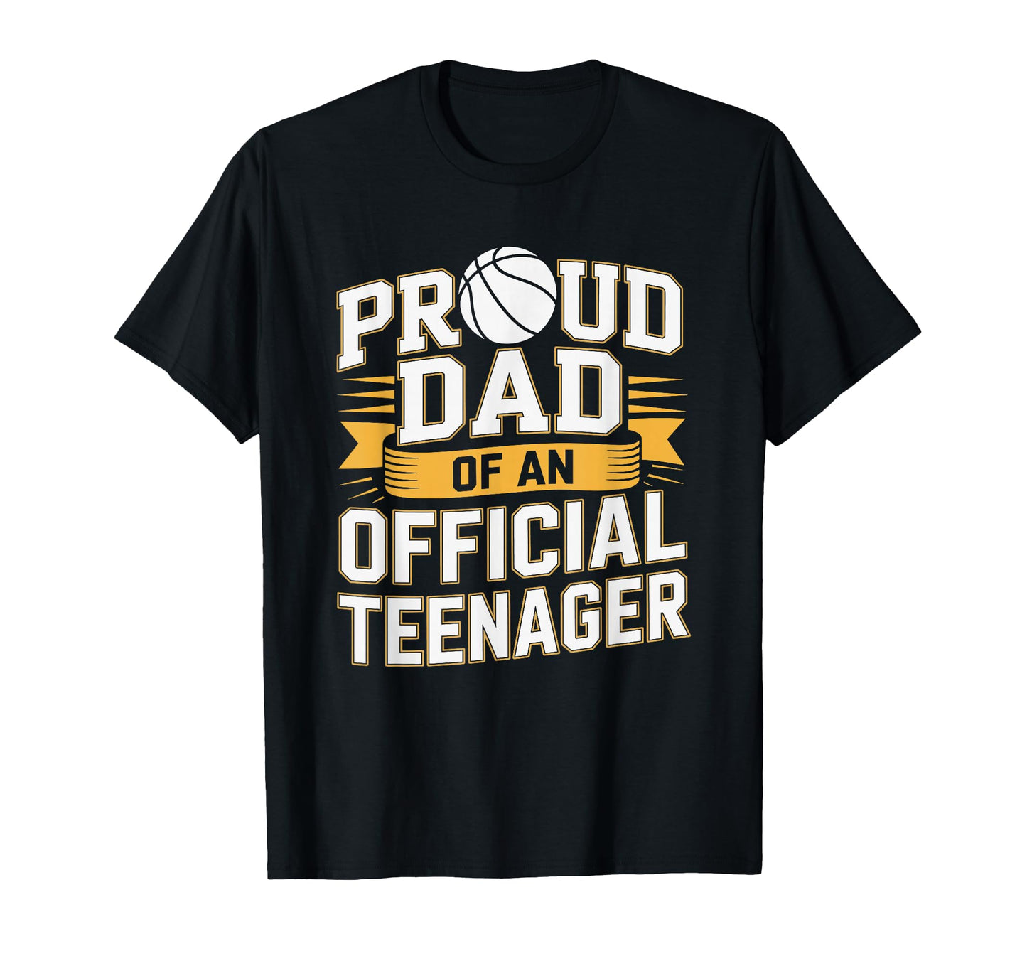 Proud Basketball Father Dad Teenager T-Shirt - Minimalist Print Men Women - T-Shirt, Sweatshirt, Hoodie