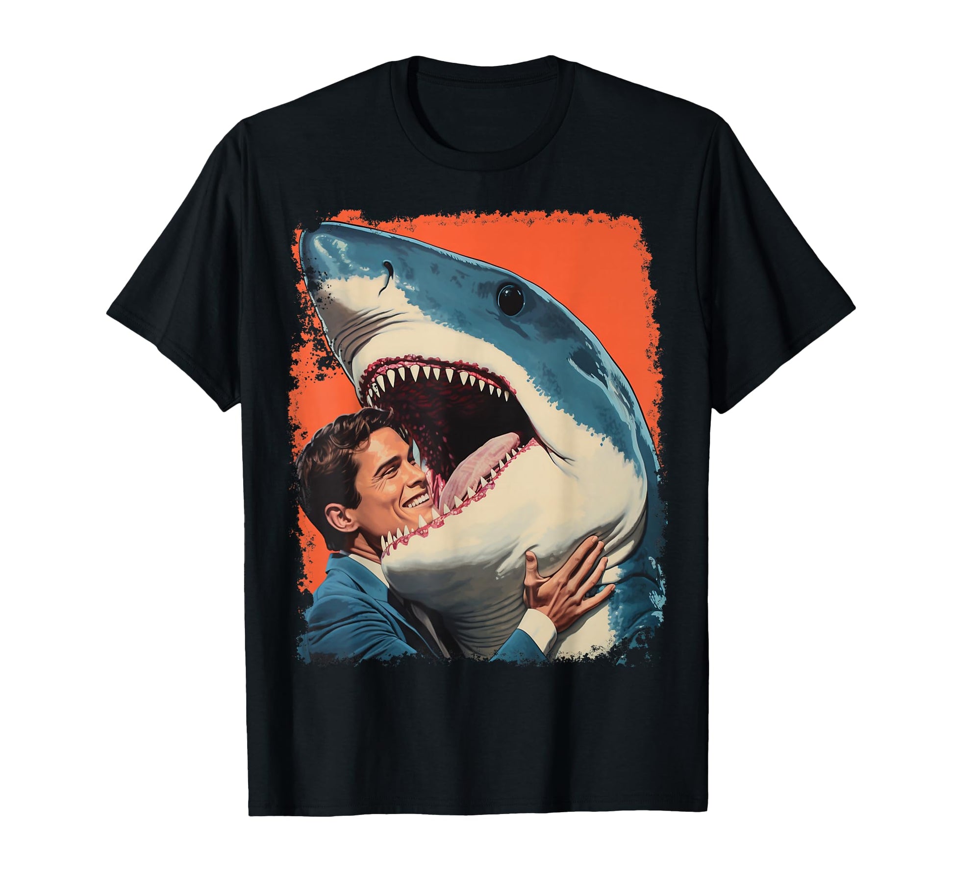 Pop Art Weird Funny Shark Meme T-Shirt - Aesthetic Graphic Unisex - T-Shirt, Sweatshirt, Hoodie
