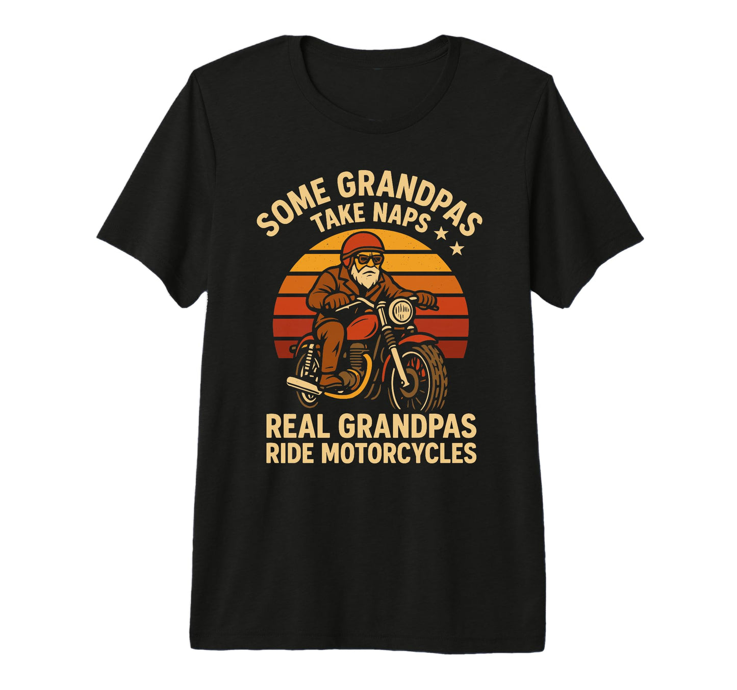Real Grandpas Ride Motorcycles Funny T-Shirt - Trendy Graphic Men Women - T-Shirt, Sweatshirt, Hoodie