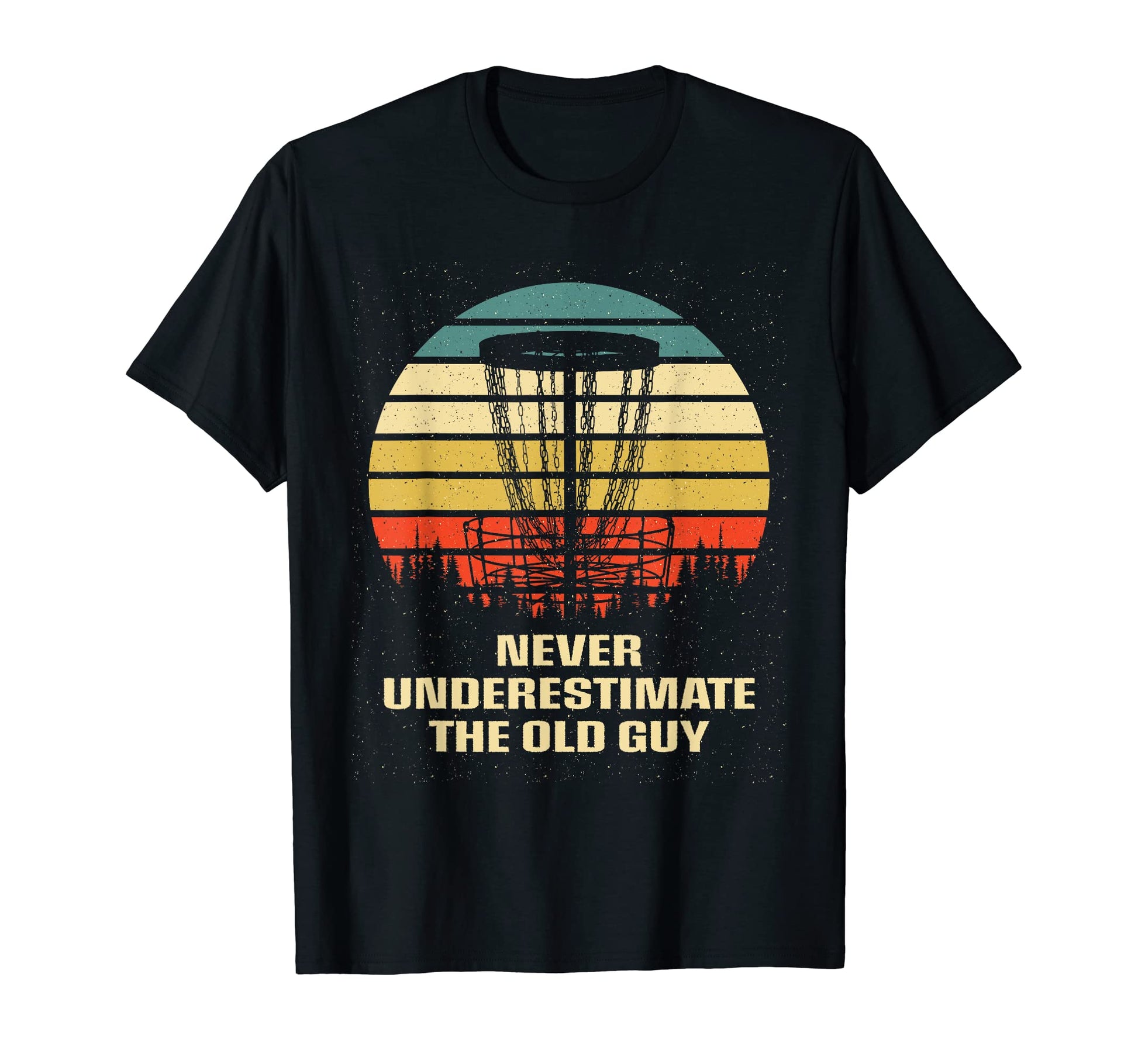 Never Underestimate Old Guy Disc Golf T-Shirt - Custom Art Print Unisex - T-Shirt, Sweatshirt, Hoodie