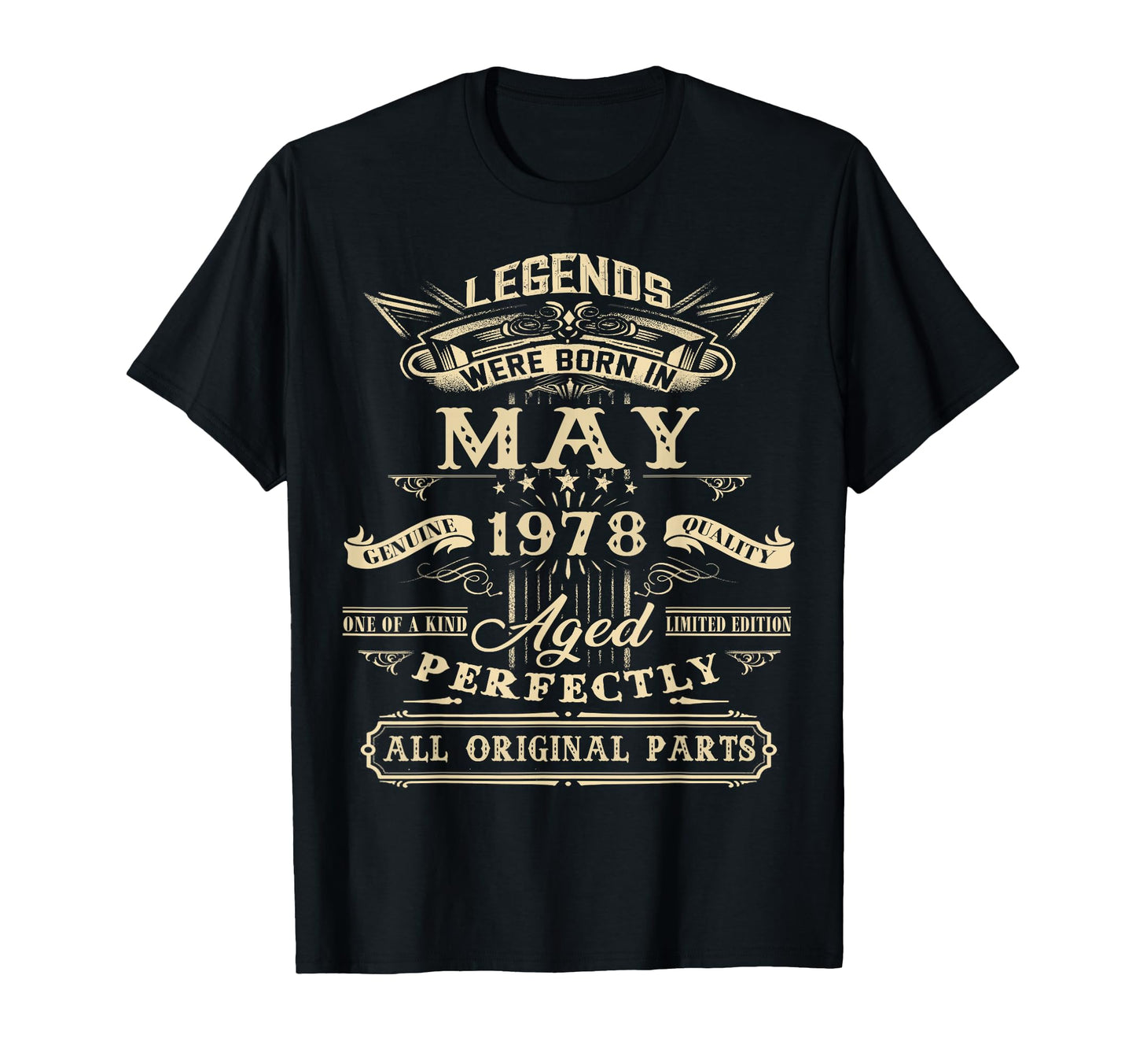 48Th Birthday Legends Born May 1978 T-Shirt - Aesthetic Graphic Unisex - T-Shirt, Sweatshirt, Hoodie