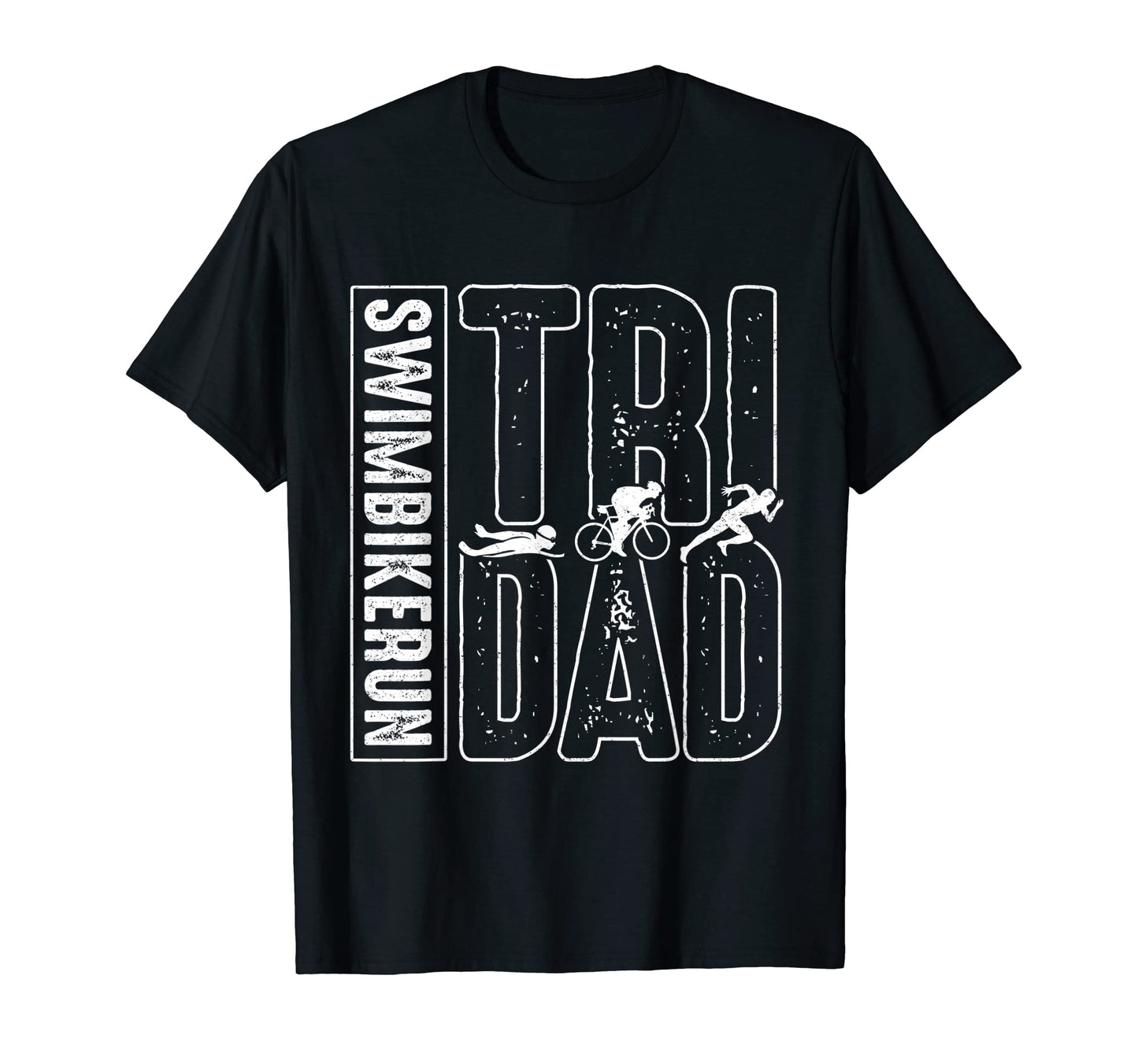Mens Swim Bike Run Tri Dad Run Fitness T-Shirt - Trendy Graphic Unisex - T-Shirt, Sweatshirt, Hoodie