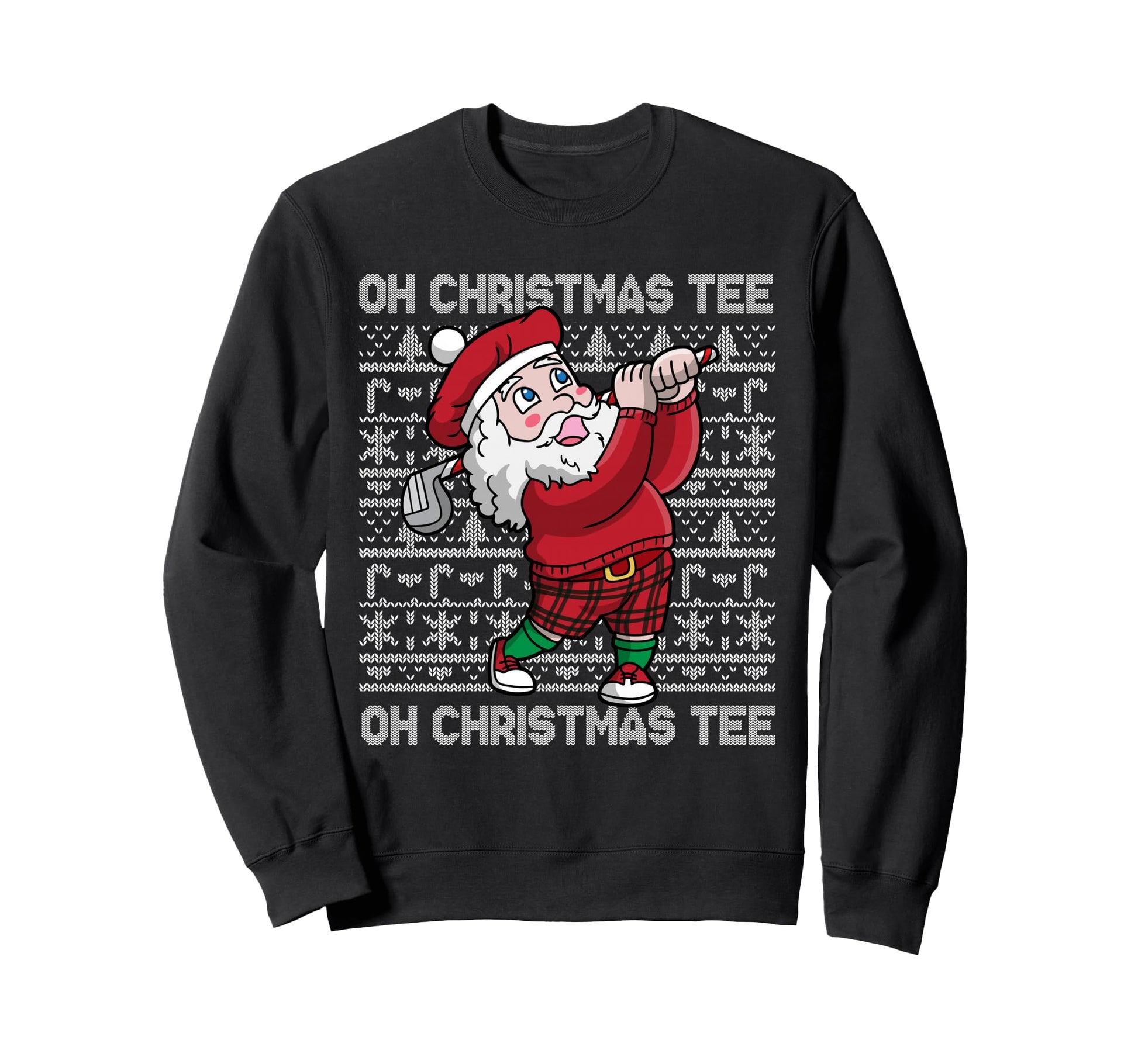 Oh Golf Santa Claus Golfing Ugly Sweatshirt - Trendy Graphic Unisex - T-Shirt, Sweatshirt, Hoodie