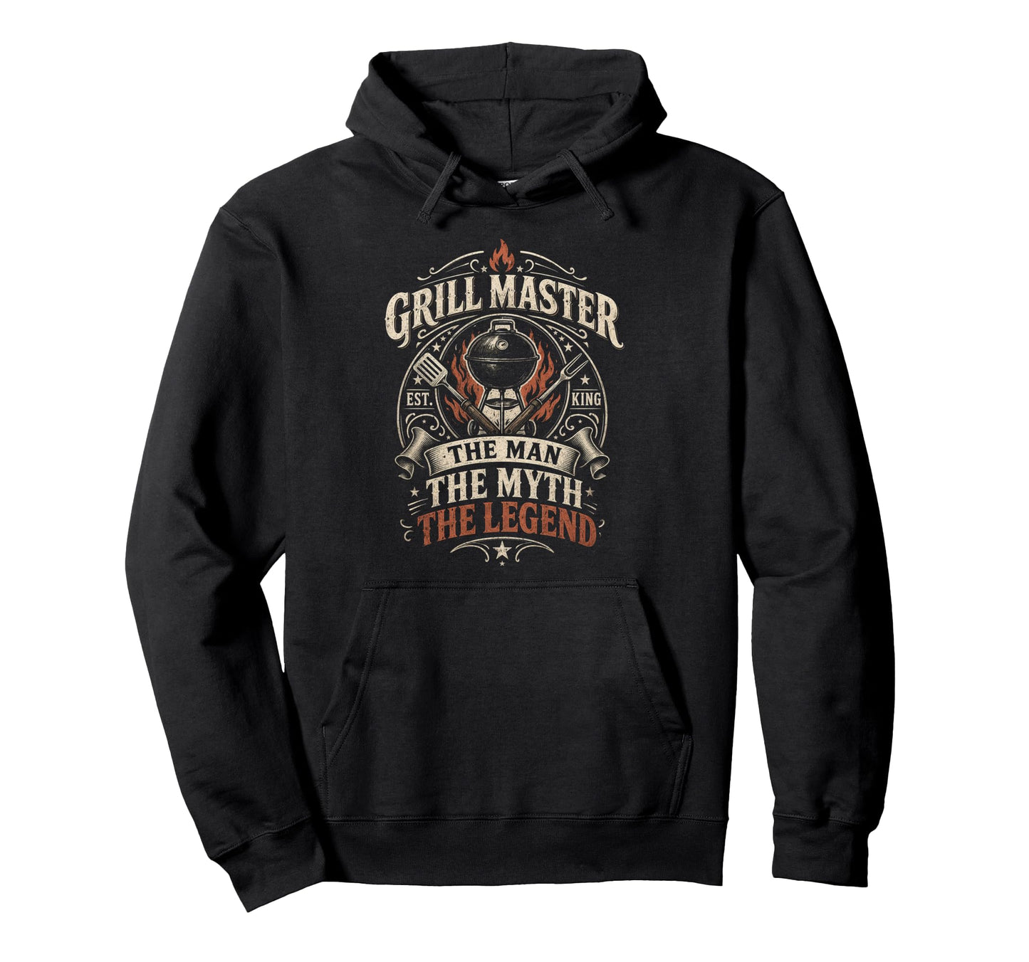 Grill Master Myth Legend Funny Bbq Hoodie - Casual Everyday Wear Men Women - T-Shirt, Sweatshirt, Hoodie