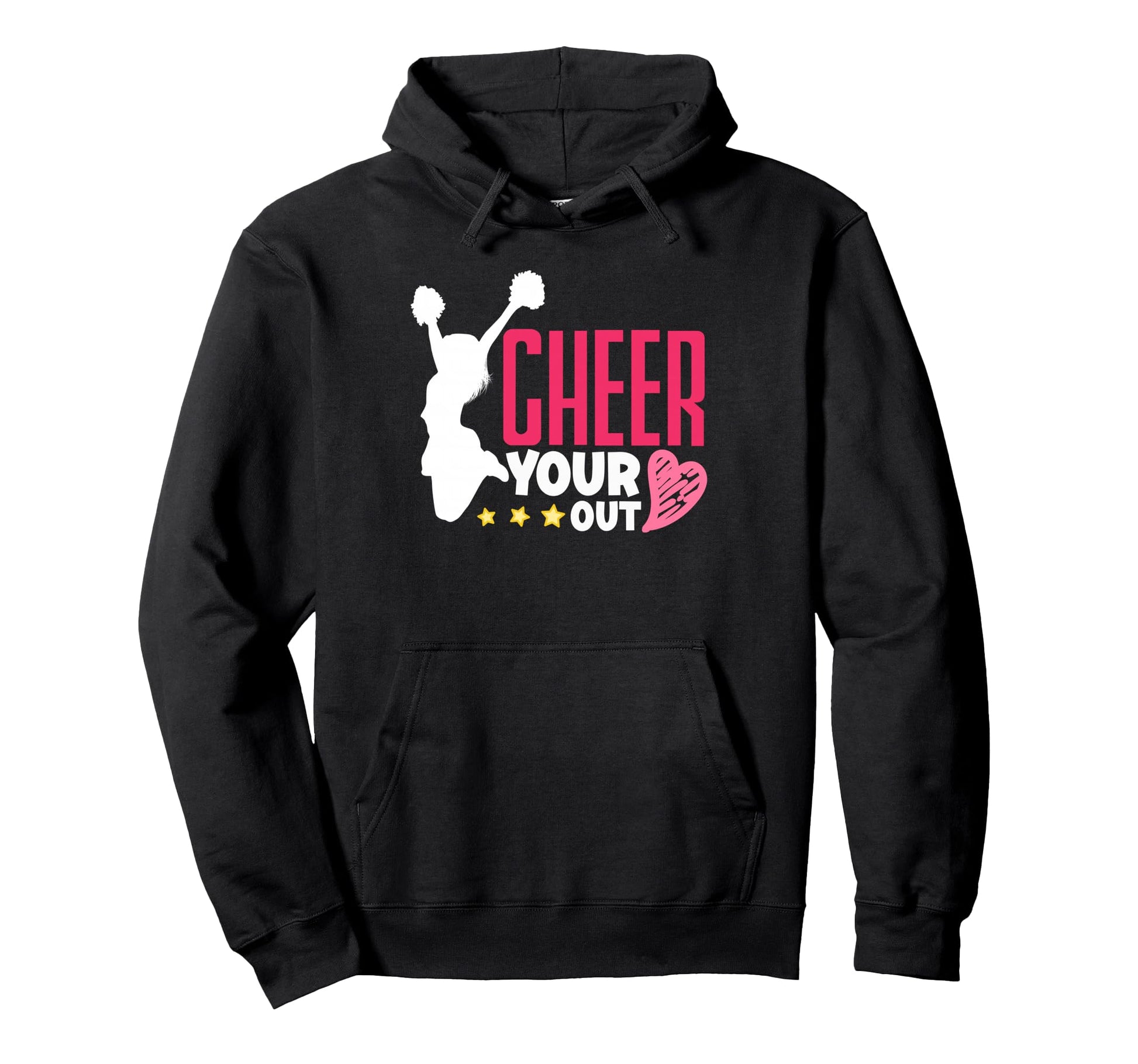 Cheer Your Heart Out Cheerleader Cheering Hoodie - Trendy Graphic Men Women - T-Shirt, Sweatshirt, Hoodie