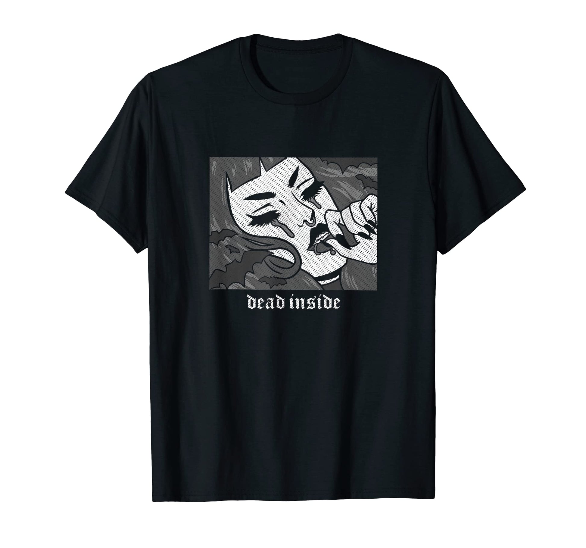 Goth Punk Dead Inside Occult Grunge Witch T-Shirt - Unique Graphic Unisex - T-Shirt, Sweatshirt, Hoodie