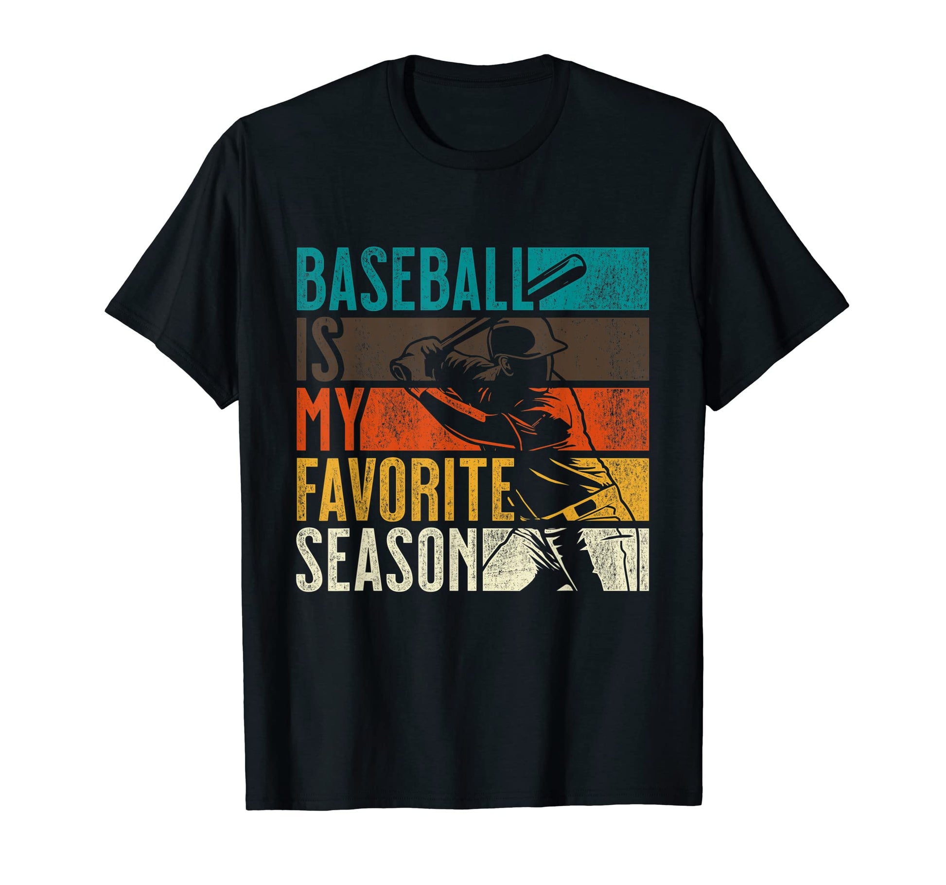 Distressed Baseball Is My Favorite Season T-Shirt - Minimalist Print Unisex - T-Shirt, Sweatshirt, Hoodie