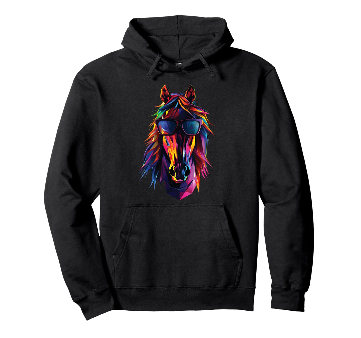 Horse Dad Mom Sunglasses Mustang Horse Hoodie - Aesthetic Graphic Men Women - T-Shirt, Sweatshirt, Hoodie