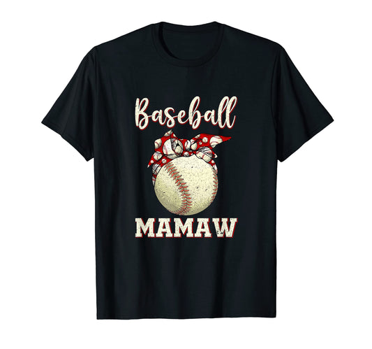 Baseball Mamaw Womens Softball T-Shirt - Fun Novelty Design Men Women - T-Shirt, Sweatshirt, Hoodie