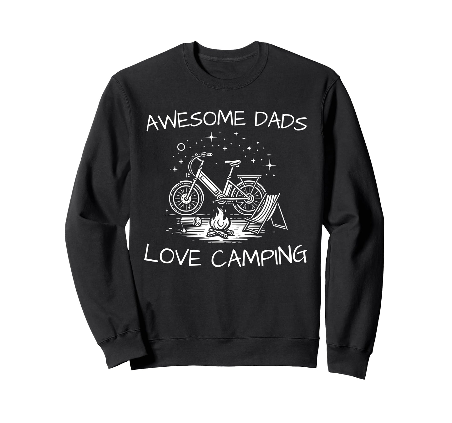 Awesome Dads Love Camping Under Sweatshirt - Minimalist Print for Adults - T-Shirt, Sweatshirt, Hoodie