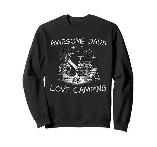 Awesome Dads Love Camping Under Sweatshirt - Minimalist Print for Adults - T-Shirt, Sweatshirt, Hoodie