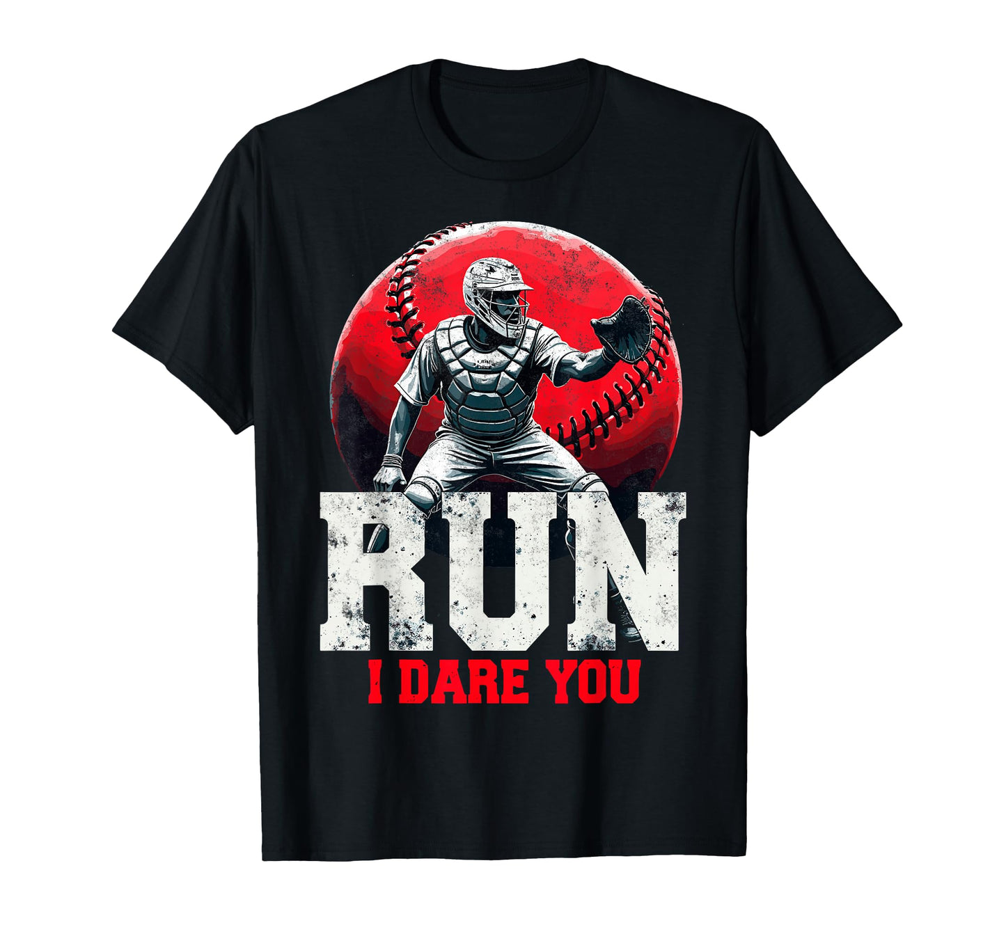 Run I Dare You Funny Baseball Ball T-Shirt - Novelty Apparel for Adults - T-Shirt, Sweatshirt, Hoodie