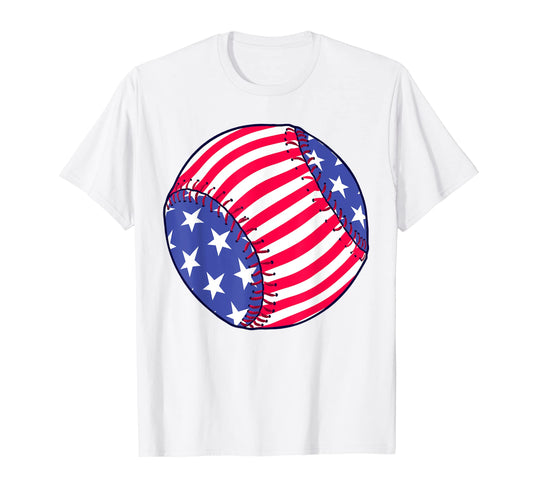 American Baseball Usa Flag Patriotic T-Shirt - Aesthetic Graphic Men Women - T-Shirt, Sweatshirt, Hoodie