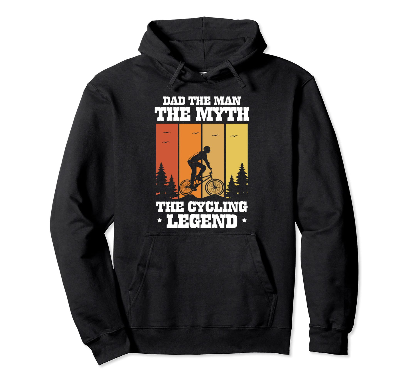 Dad Myth Cycling Legend Biker Fathers Day Hoodie - Aesthetic Graphic Unisex - T-Shirt, Sweatshirt, Hoodie
