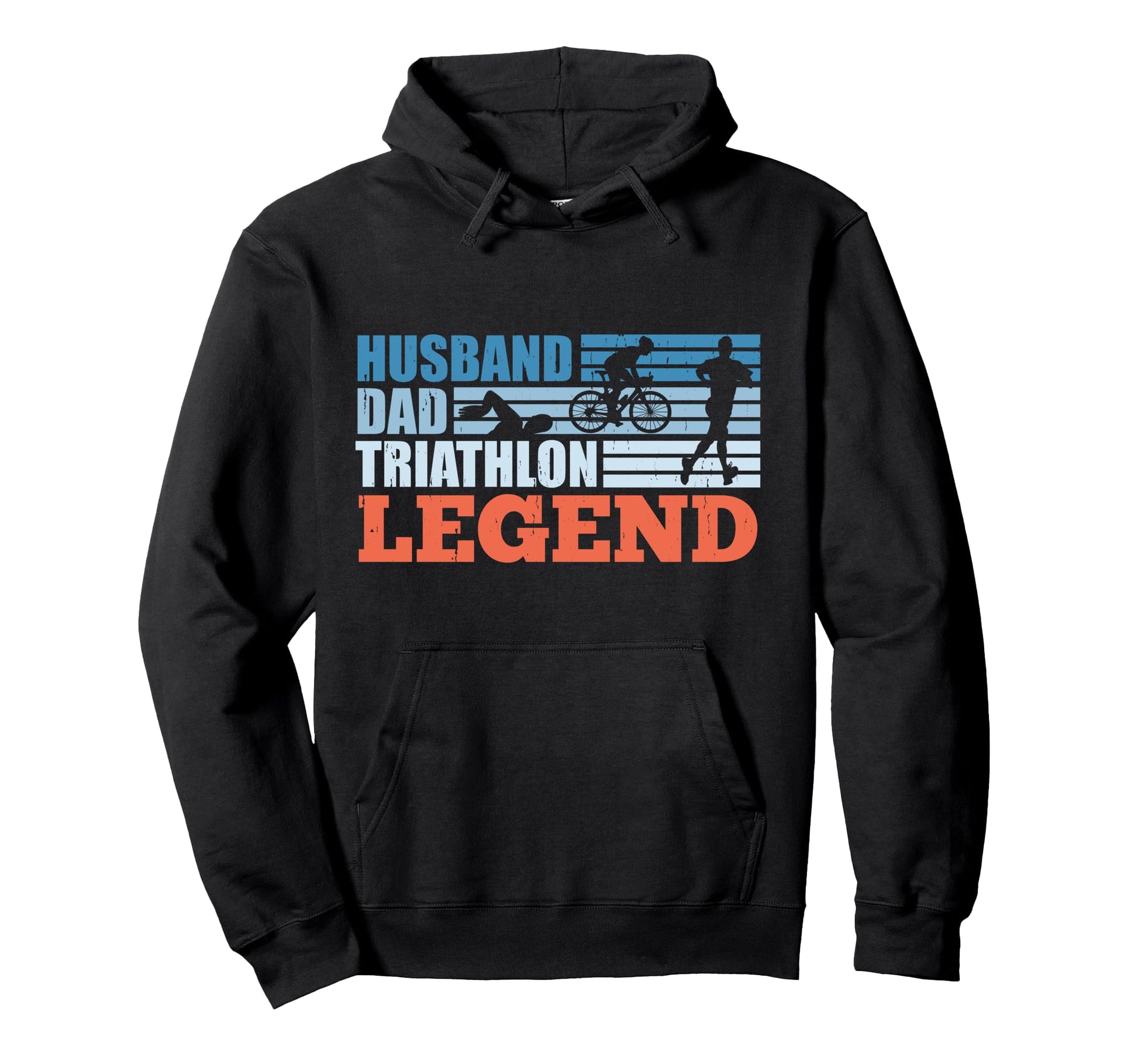 Triathlete Husband Dad Triathlon Legend Hoodie - Custom Art Print Unisex - T-Shirt, Sweatshirt, Hoodie