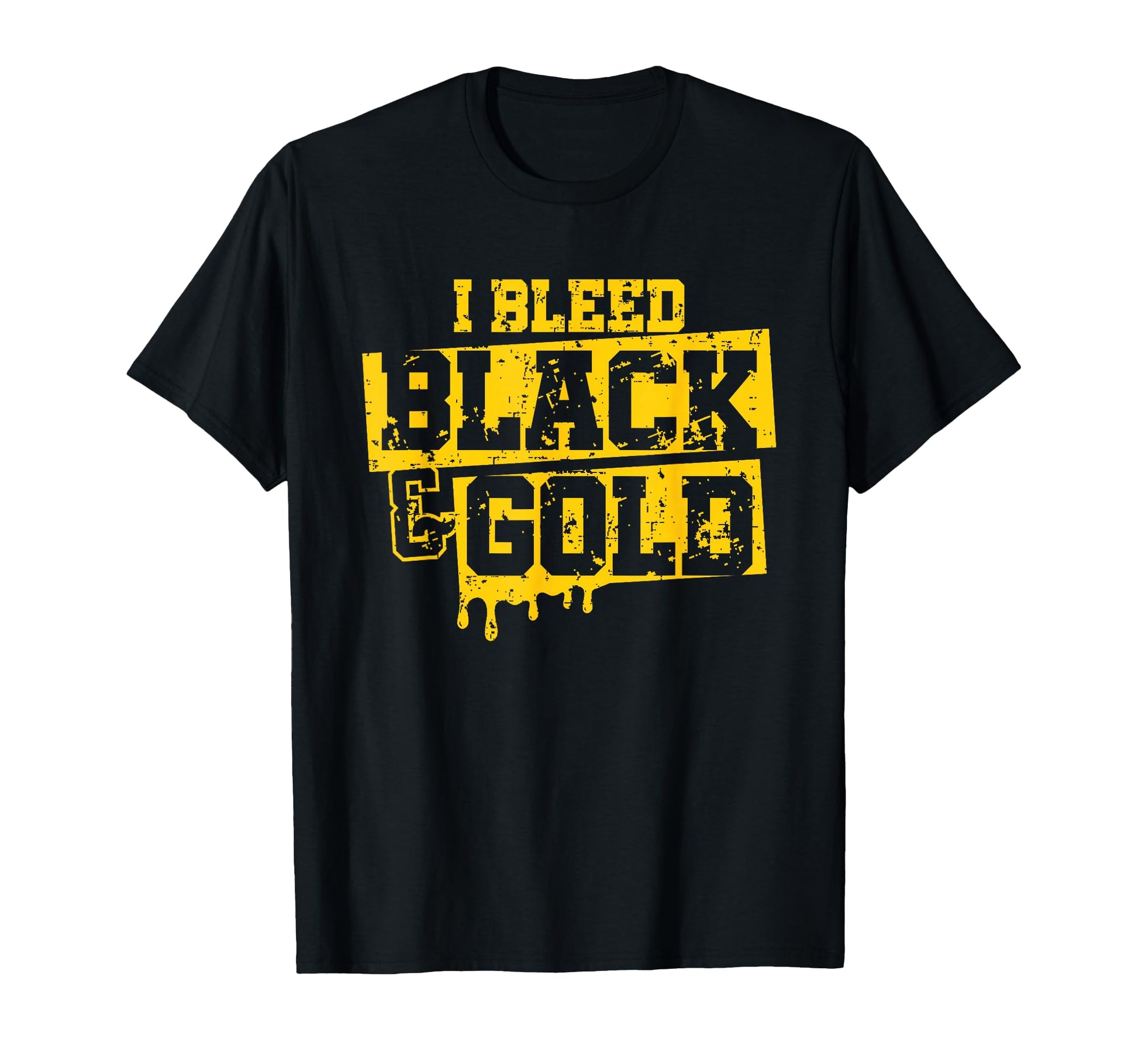 I Bleed Black Gold Game Day Group T-Shirt - Unique Graphic Men Women - T-Shirt, Sweatshirt, Hoodie