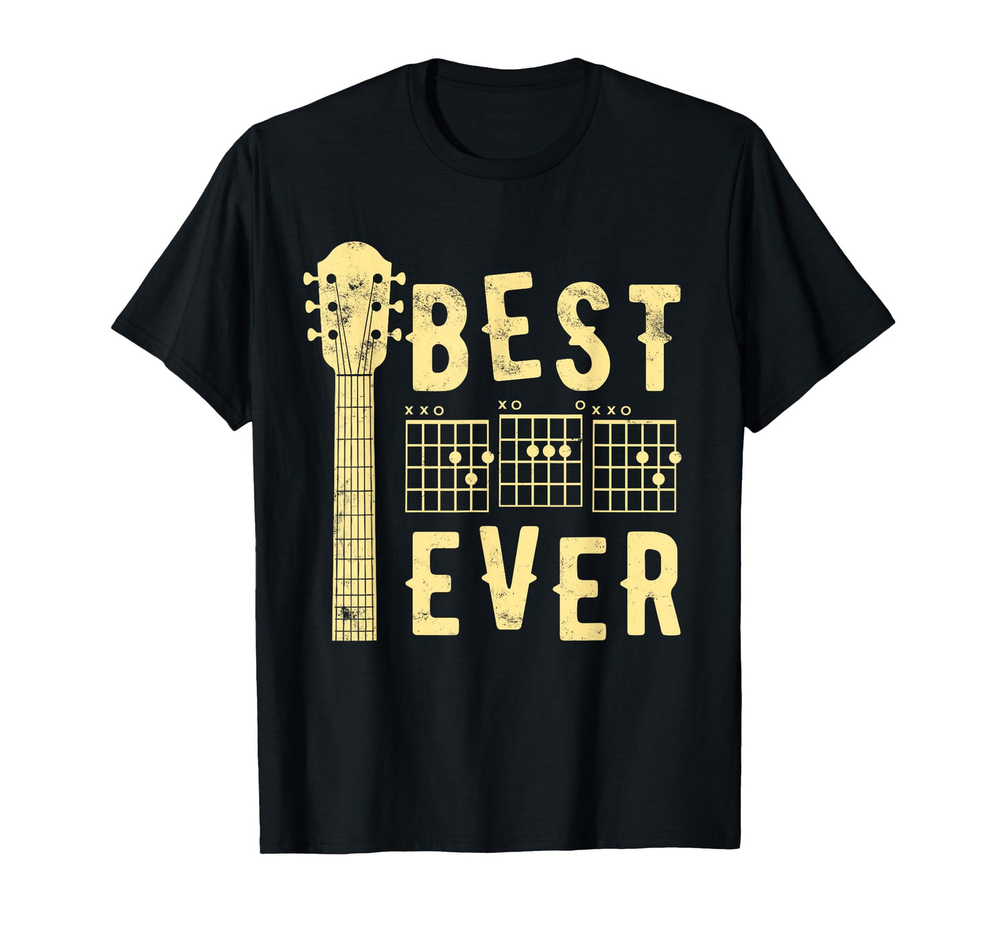 Best Dad Ever Guitar Chord Music Fathers T-Shirt - Graphic Print Unisex - T-Shirt, Sweatshirt, Hoodie