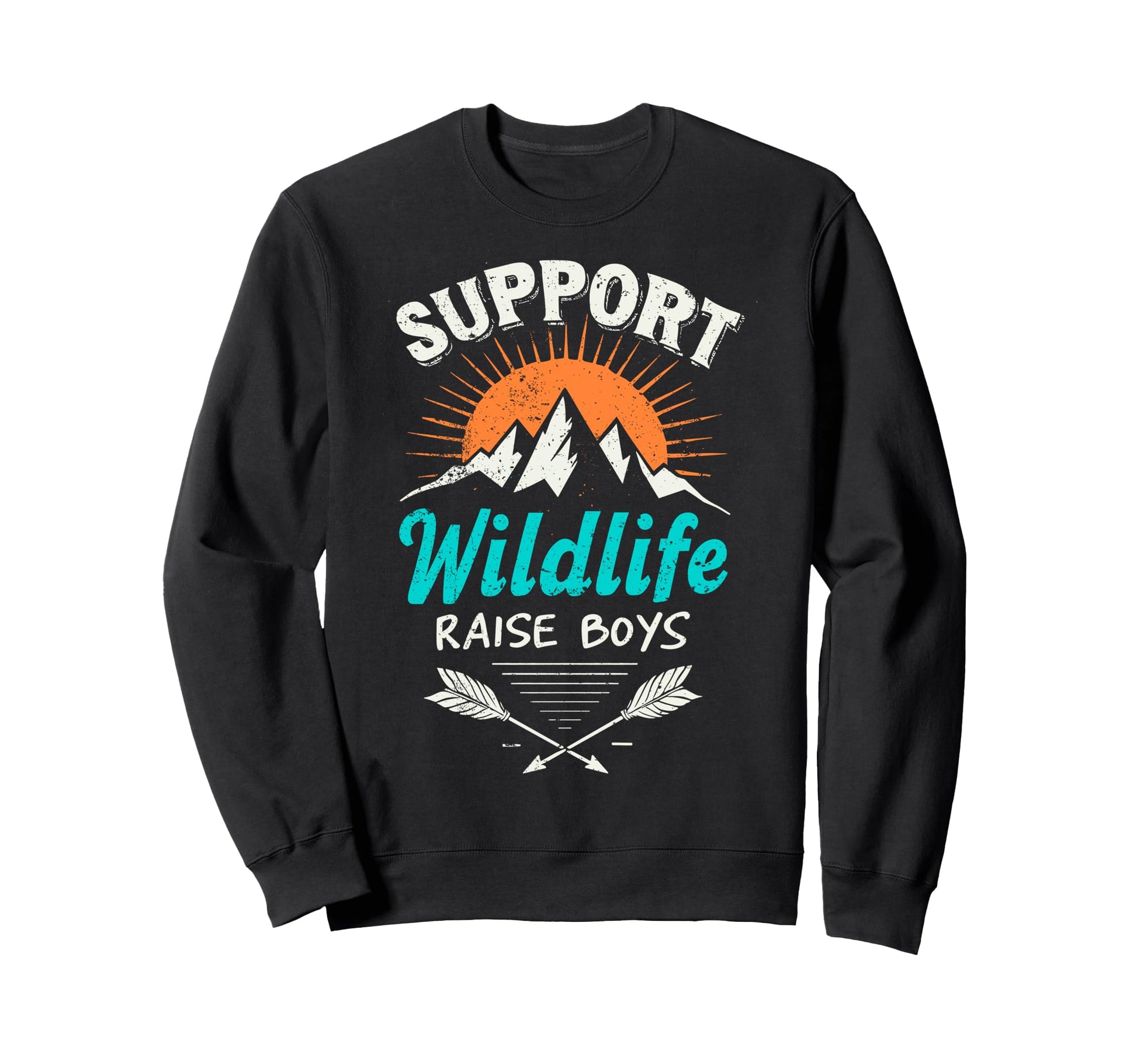 Support Wildlife Raise Camping Mom Sweatshirt - Minimalist Print Unisex - T-Shirt, Sweatshirt, Hoodie
