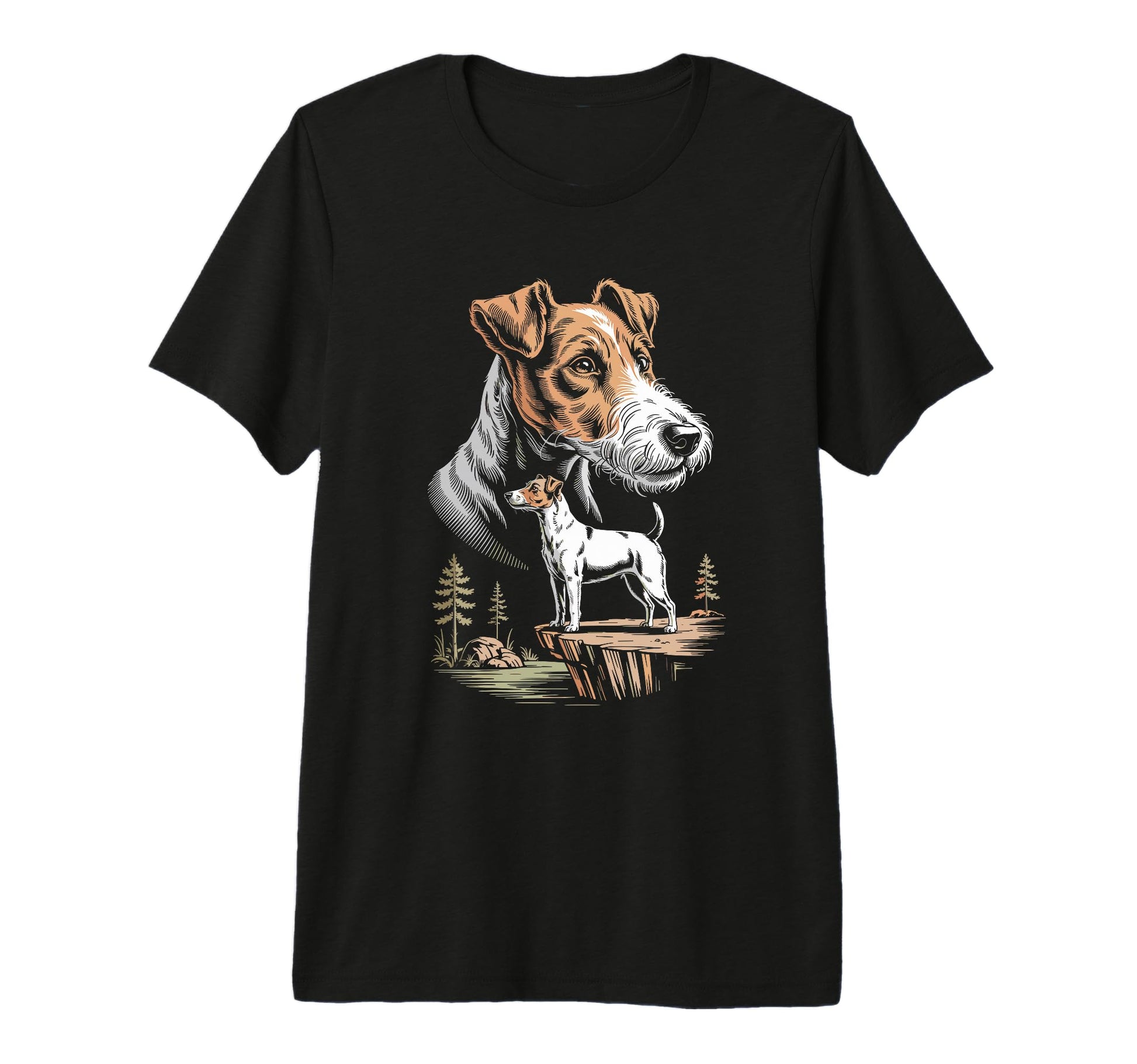 Mom Dad Smooth Fox Terrier Dog T-Shirt - Fun Novelty Design for Adults - T-Shirt, Sweatshirt, Hoodie