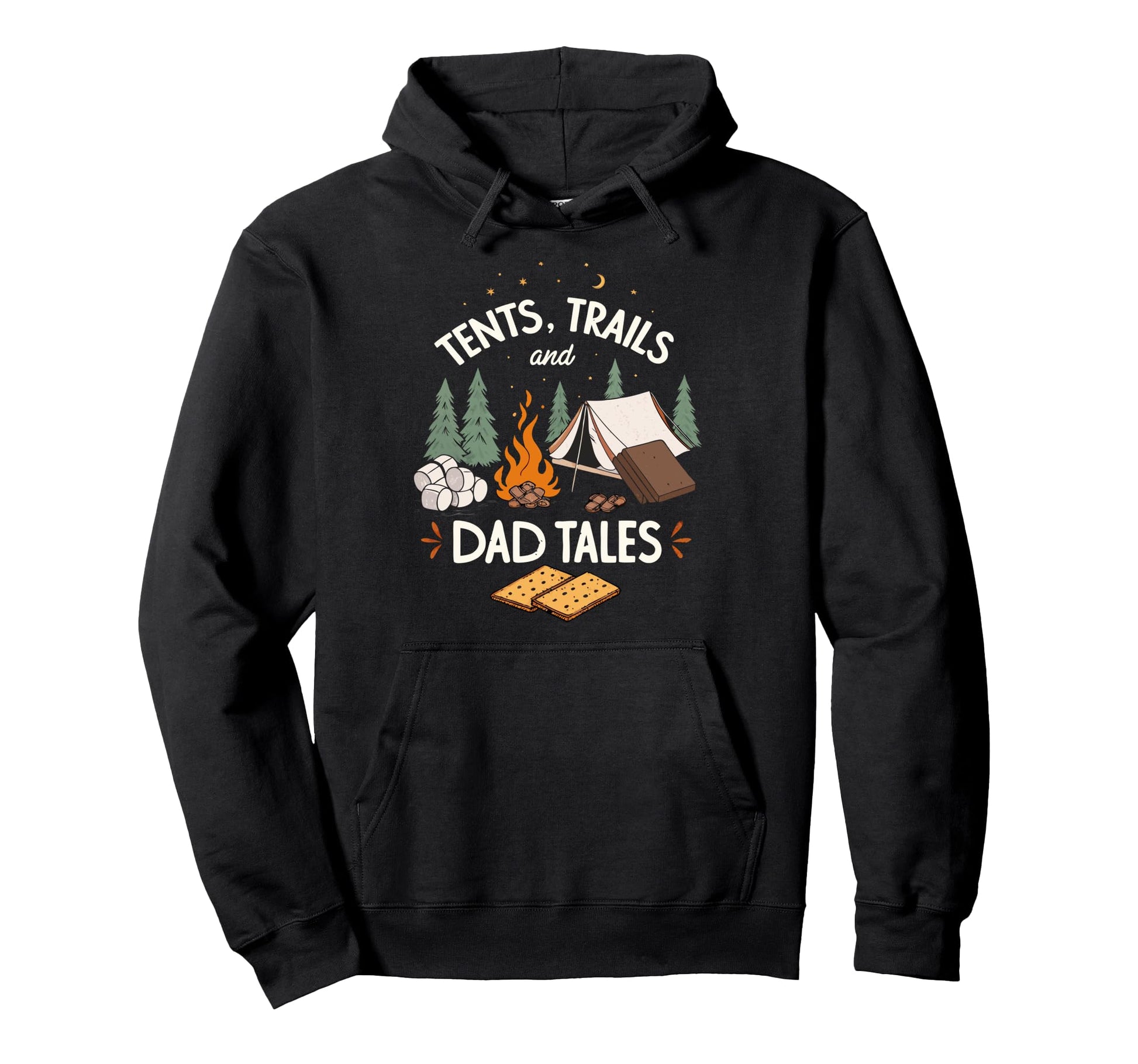 Happy Fathers Day Camping Hiking Family Hoodie - Streetwear Style Unisex - T-Shirt, Sweatshirt, Hoodie