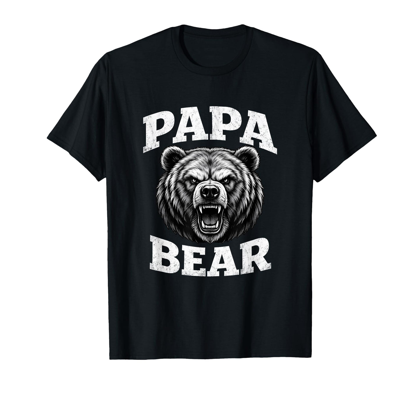 Papa Bear Grizzly Head Proud Strong T-Shirt - Custom Art Print Unisex - T-Shirt, Sweatshirt, Hoodie
