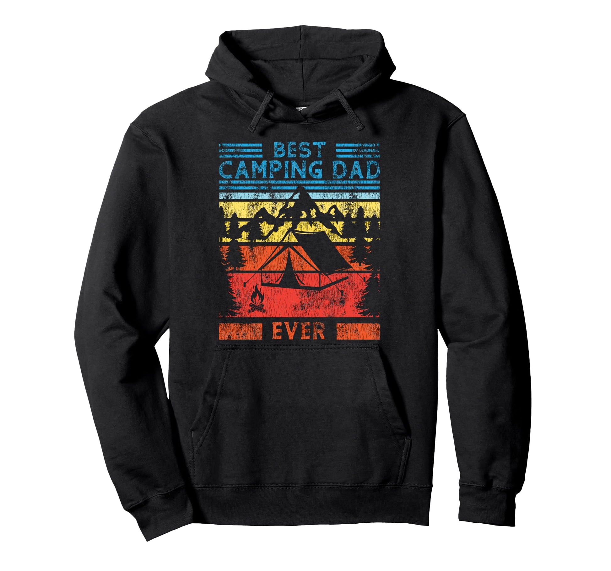 Best Camping Dad Ever Family Tent Hoodie - Streetwear Style Unisex - T-Shirt, Sweatshirt, Hoodie