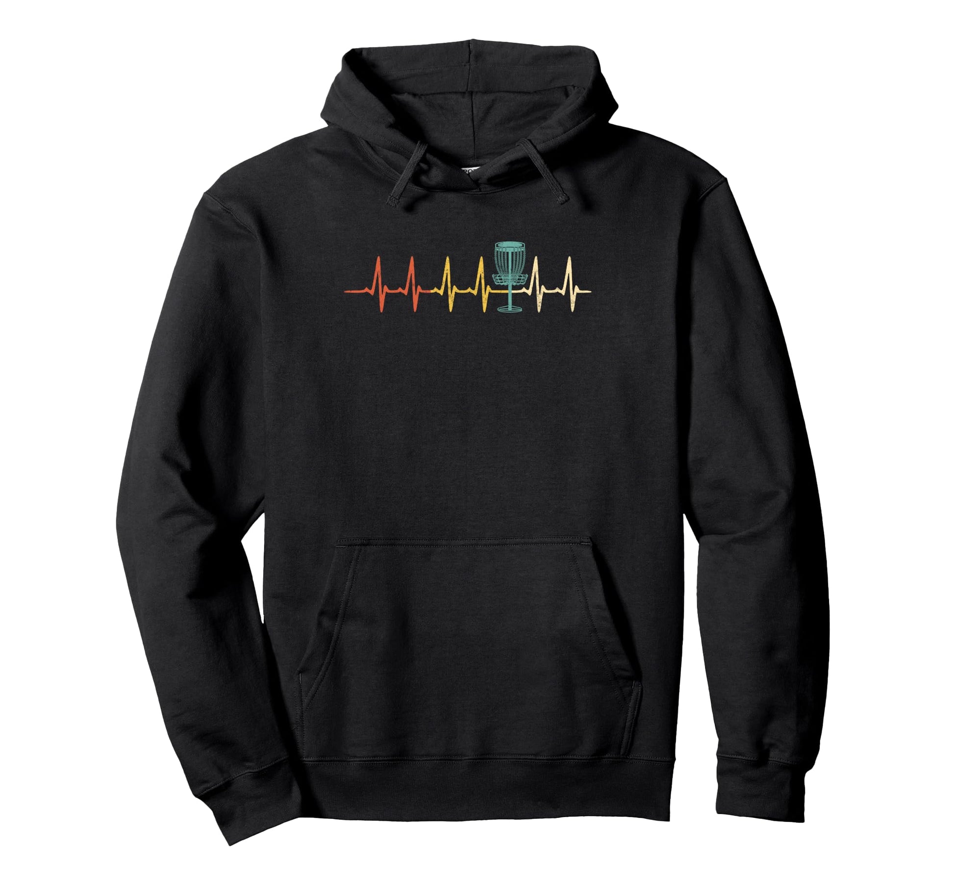 Disc Golf Heartbeat Disc Golf Dad Hoodie - Casual Everyday Wear for Adults - T-Shirt, Sweatshirt, Hoodie