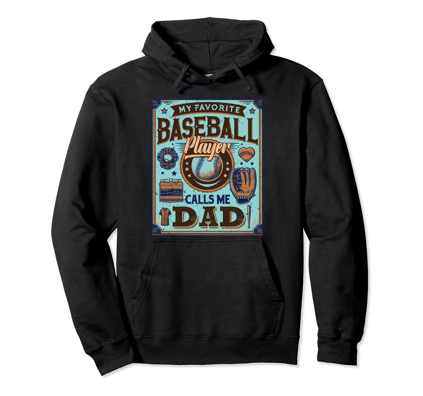 My Favorite Baseball Player Calls Me Hoodie - Custom Art Print Men Women - T-Shirt, Sweatshirt, Hoodie